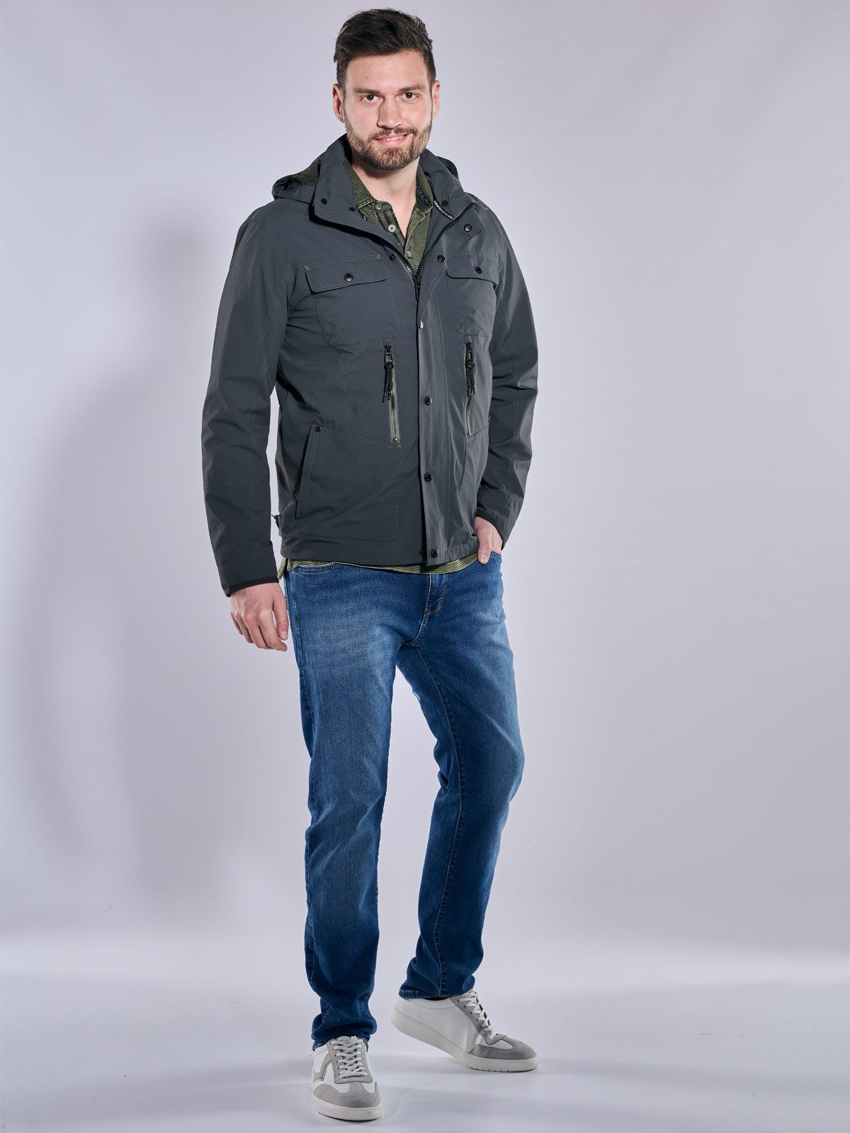 Engbers Langjacke Herren Funktionsjacke regular, Dunkelgrau