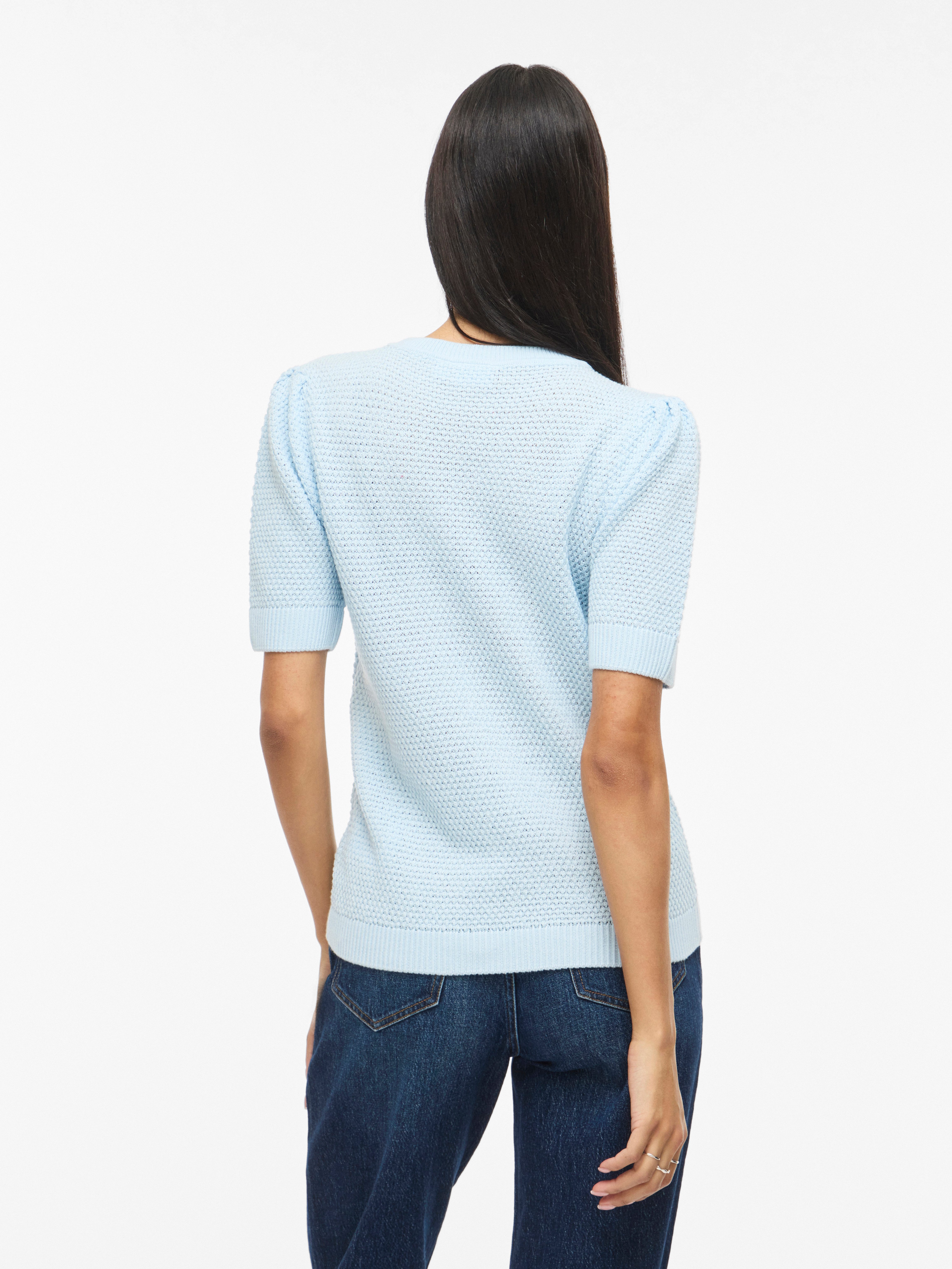 Vila Kurzarmpullover VIDALO O-NECK S/S KNIT TOP - NOOS