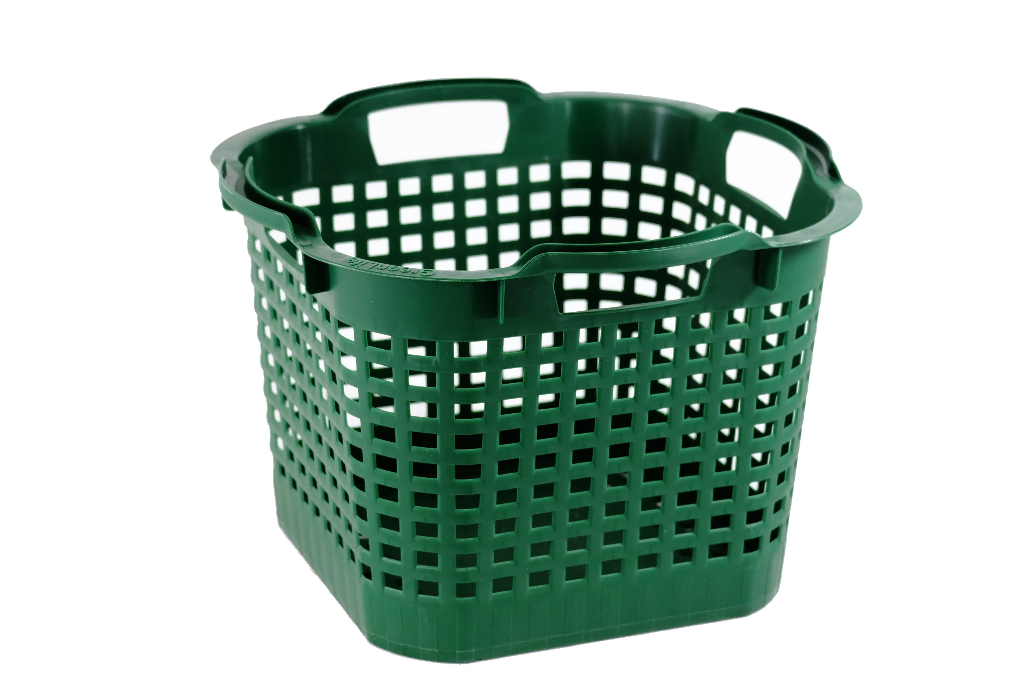 Aufbewahrungskorb Uni-Korb 25 kg, 3 Stück, drehstapelbar, grün