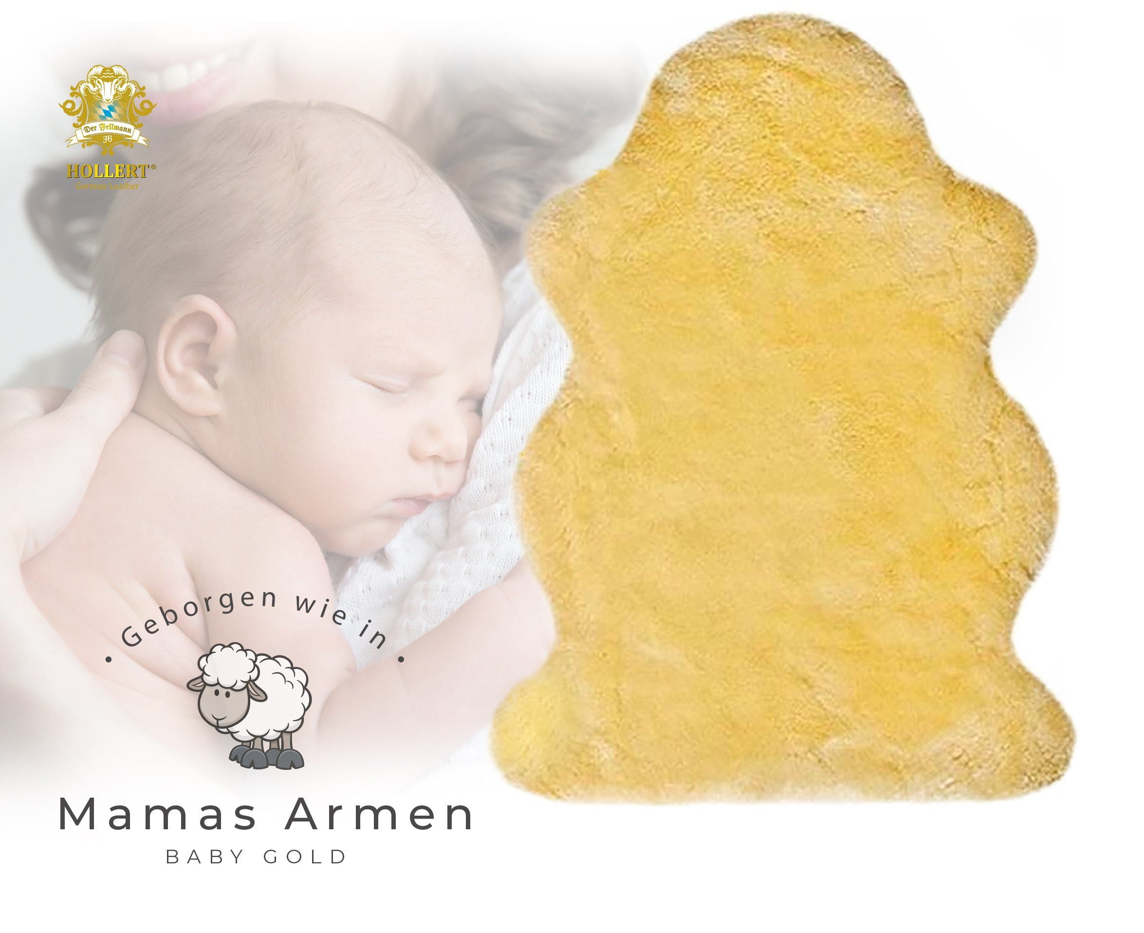 Babylammfell, Hollert, echtes Merino Schaffell medizinisch gegerbt kuschelig dicht & weich