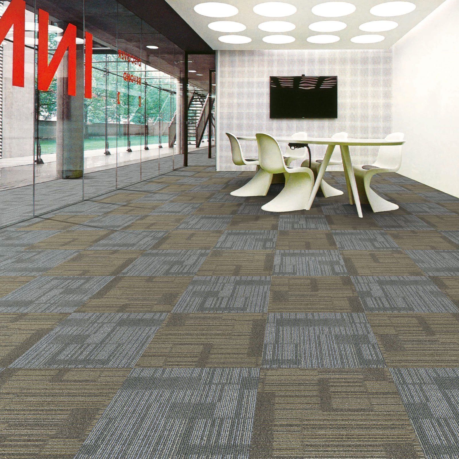 Karat Teppichfliese Zadar, Fliese, Bodenschutz, verschiedene Farben, 50x50 cm, Quadratisch, Höhe: 6 mm, Selbstliegend