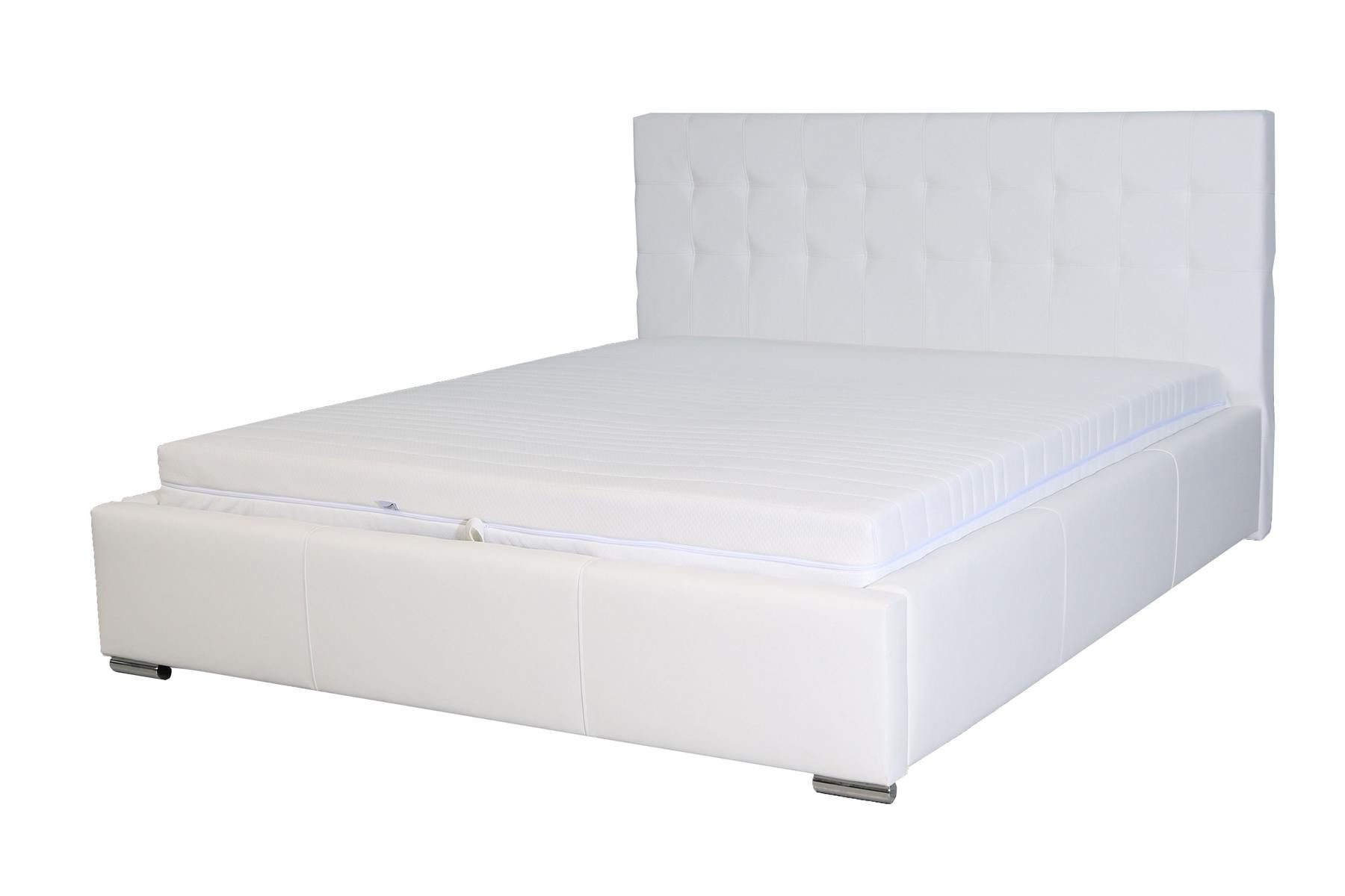 JVmoebel Bett Moderne Doppelbettwäsche in Weiß mit silbernen Akzenten (1-tlg), Made in Europa