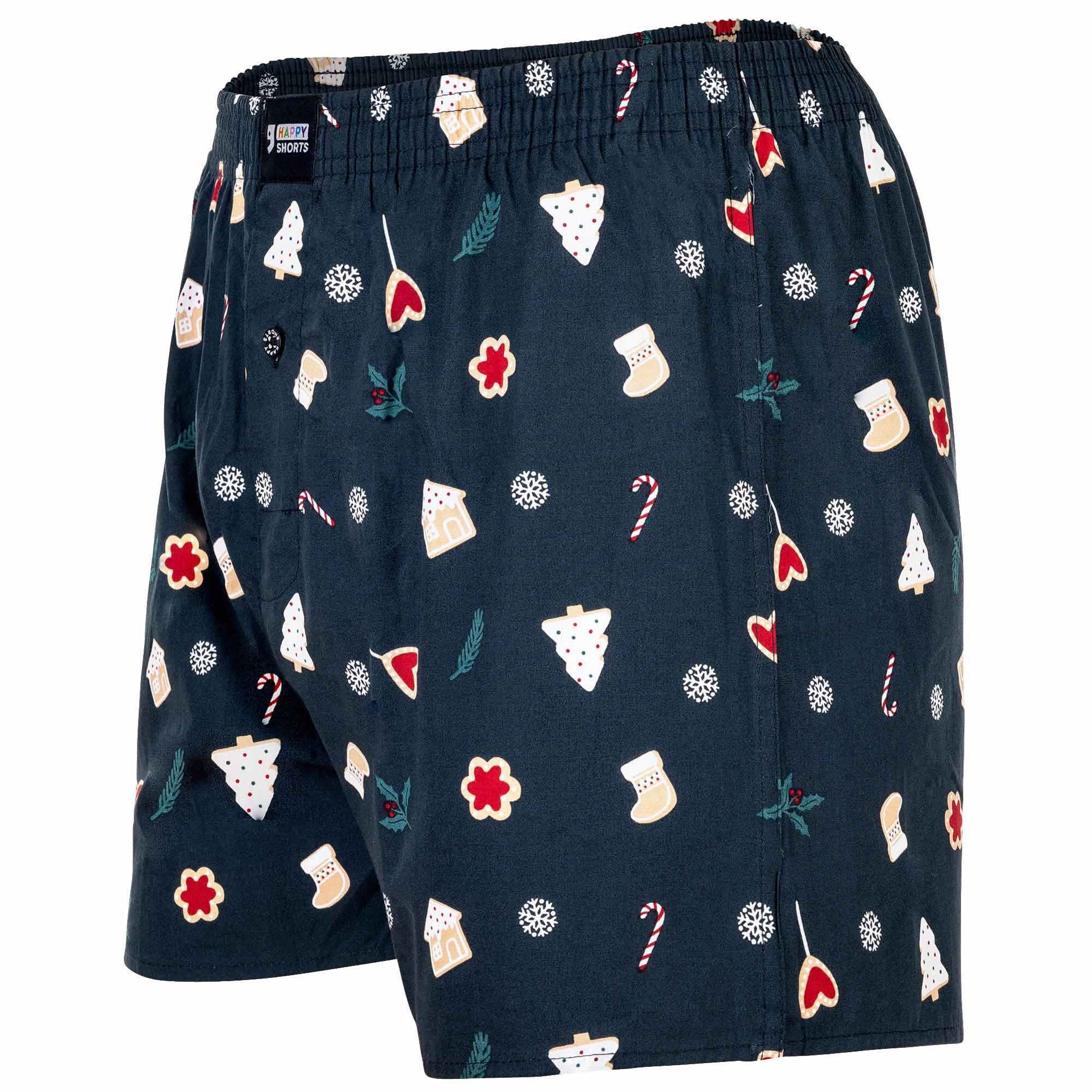 HAPPY SHORTS Boxershorts Herren Web-Boxershorts 1er Pack Baumwolle (Packung, 1er Pack)