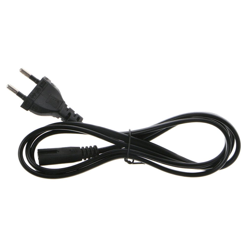 Trade-Shop Stromkabel 2-polig Euro 8 C7 Stecker 1,5m 250V 2,5A für Elektrogeräte Netzkabel, Stecker A: CEE7/16 Stecker (Eurostecker), Stecker B: IEC-C7 (Euro 8), 2-Pin Buchse / Kabellänge: 150cm / Spannung: 250V 2.5A