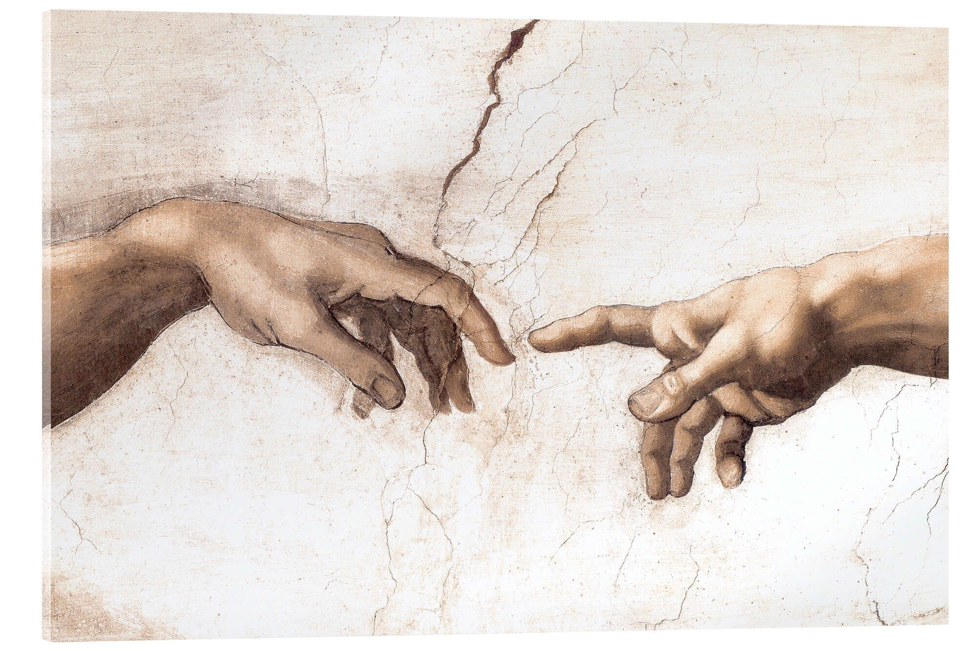 Posterlounge Wandbild Die Erschaffung Adams (Detail), günstig online kaufen