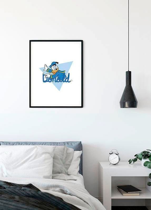 Komar Poster Donald Duck Triangle, Wohnzimmer Kinderzimmer, (1 St), Schlafzimmer, Disney