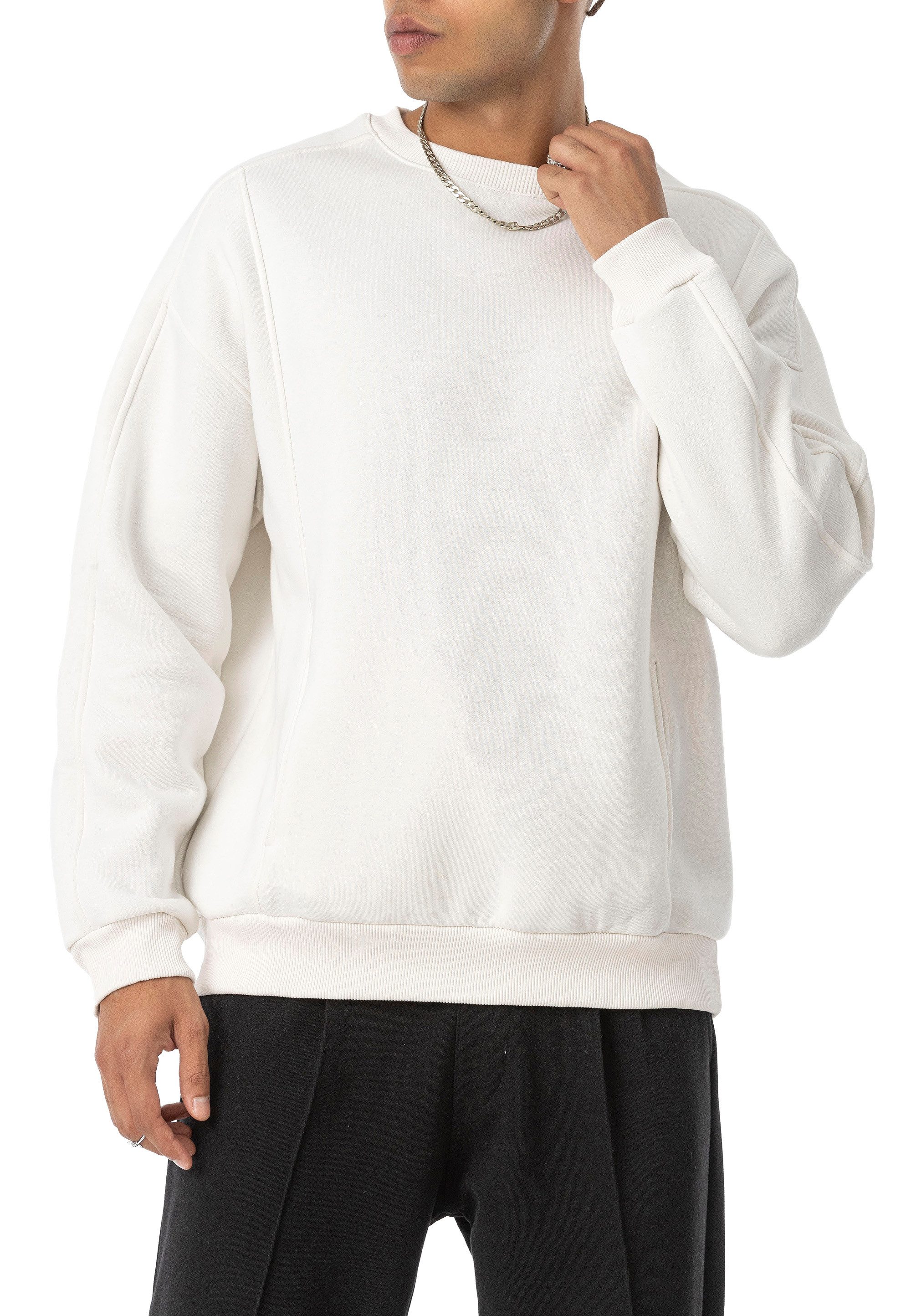 RedBridge Sweatshirt by Spruce Oversized Rundhals mit Seitentaschen