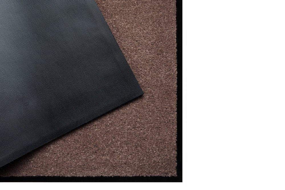 Fußmatte CLEAN 60x40cm strapazierfähig mm, · Höhe: Modern riess-ambiente, braun, · · Design Schmutzfangmatte Fußabtreter 10 rechteckig