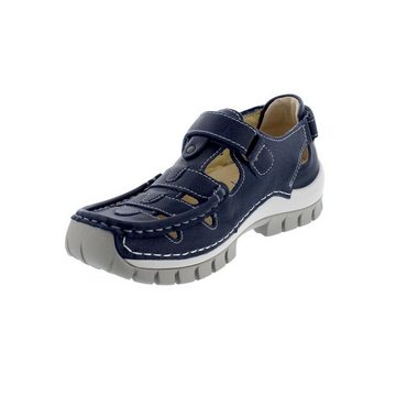 WOLKY Move, Oxford leather (Glattleder), Blue-grey, Klettverschluss 0470335 Klettschuh