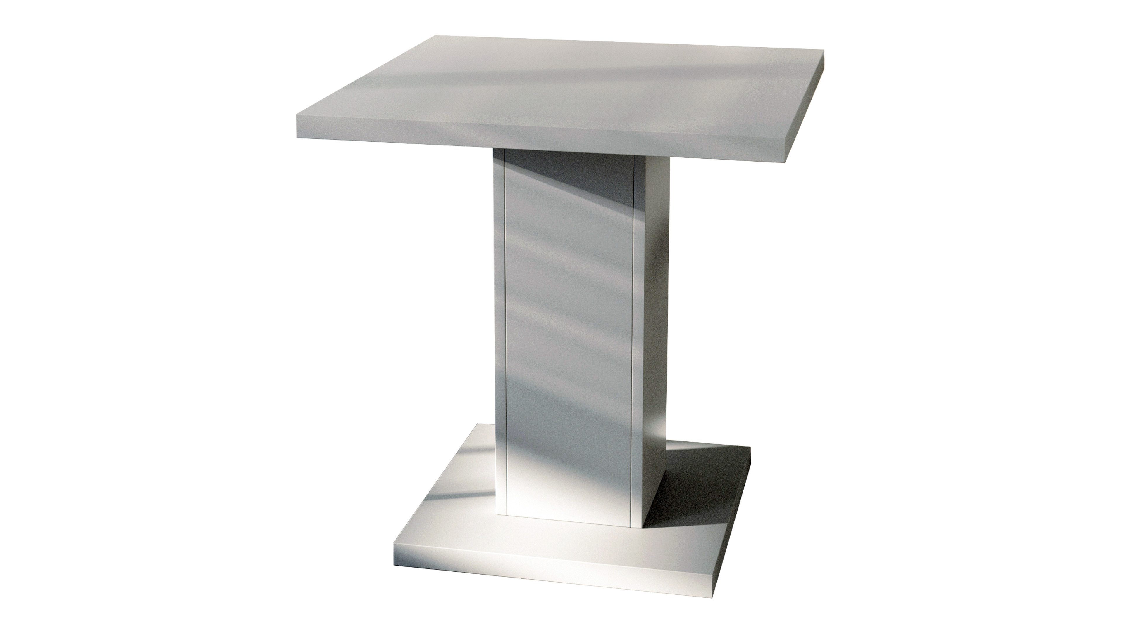 Vladon Esstisch Adam (Bistrotisch mit zentralen Säulenfuß), 70 x 70 cm, Gra günstig online kaufen