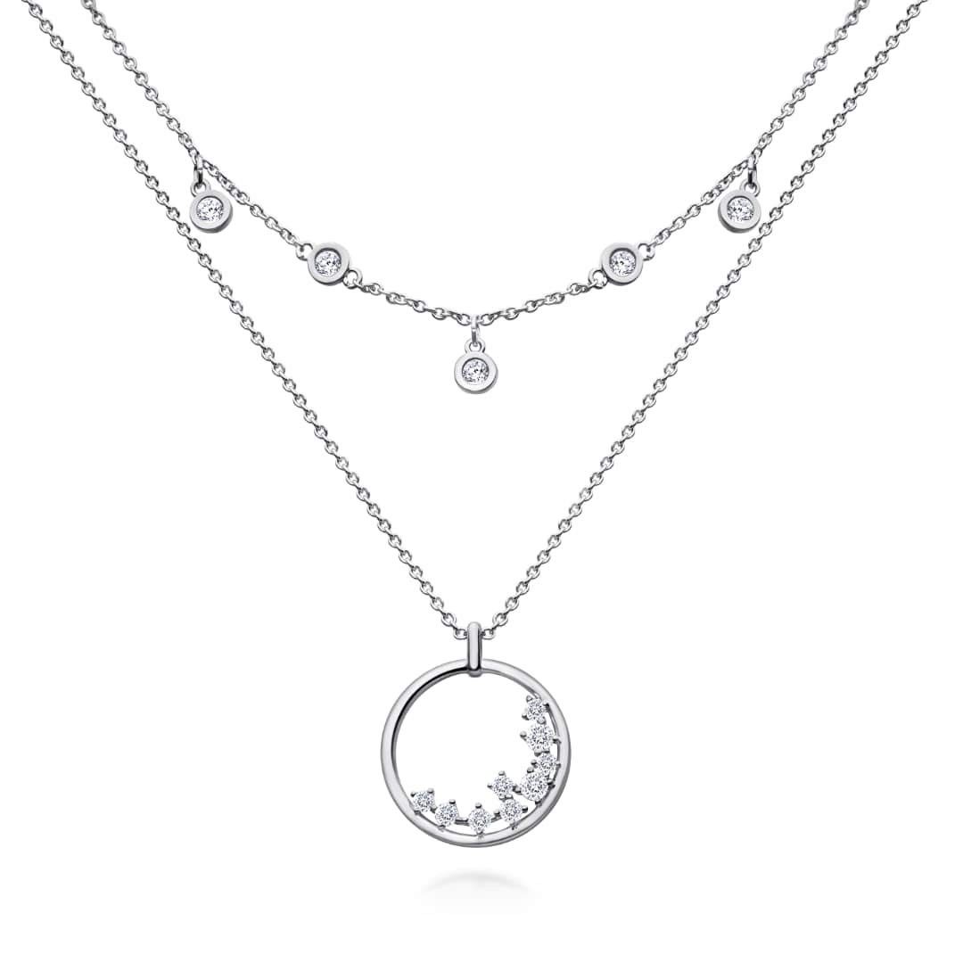 Lisandra Scott Kette mit Anhänger Doppelhalskette mit funkelnden Zirkonia S günstig online kaufen