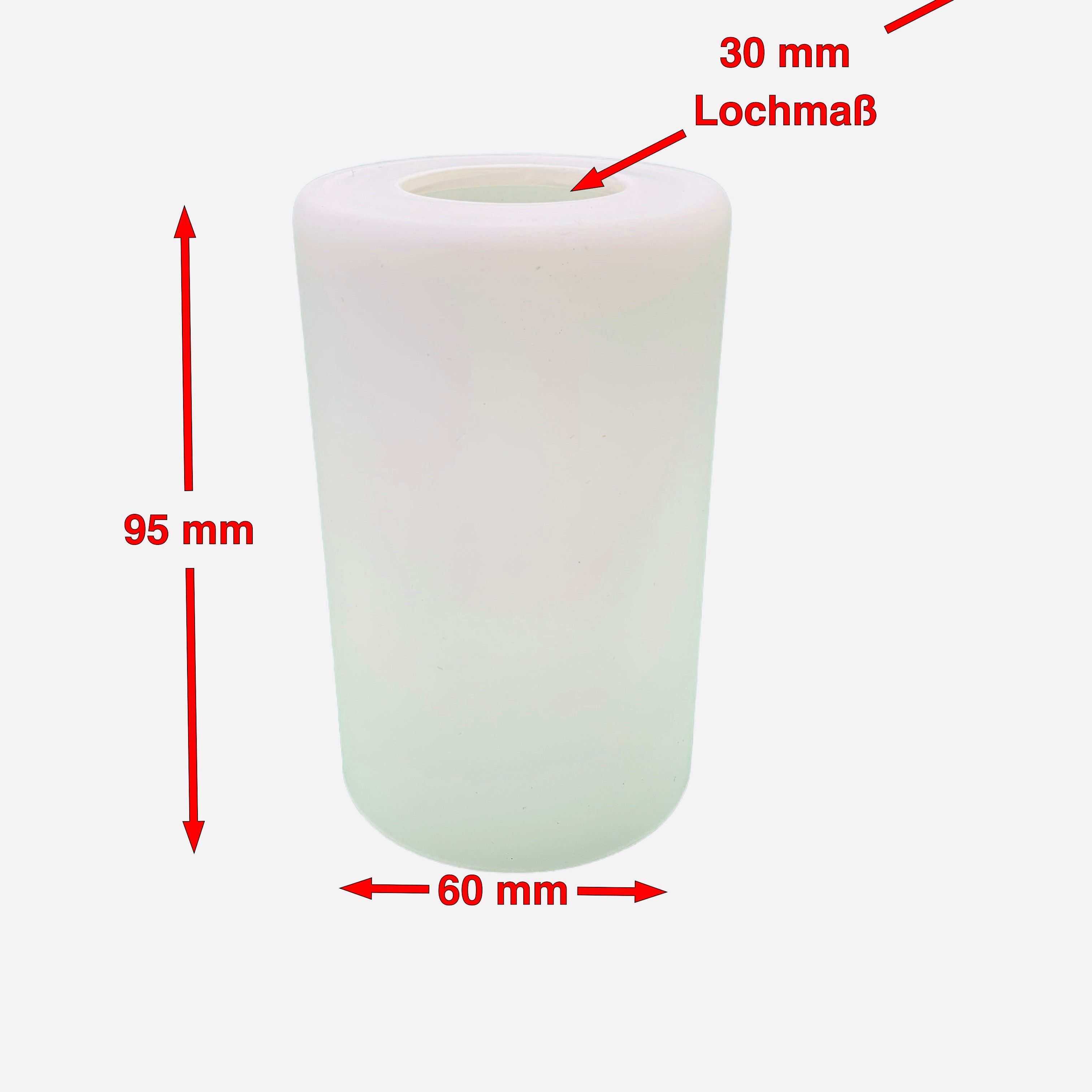 Home4Living Lampenschirm Lampenglas Ersatzglas Glasschirm Weiß matt Ø 60mm Leuchtenglas, Weiß Matt