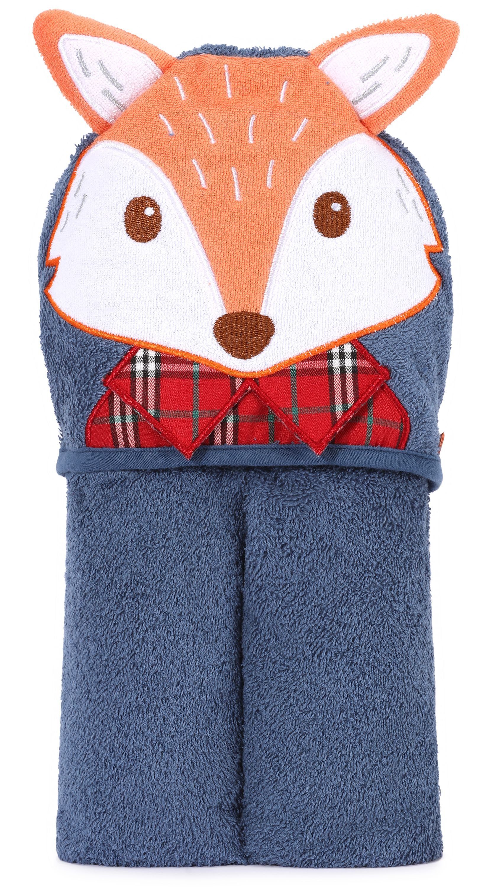 Babyhandtuch Handtücher aus (1-St) 95cm Fuchs Be x Marineblau BE20-272-BBL, 95cm - Kapuzenhandtuch Mammy Baumwolle Frottee