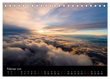 CALVENDO Wandkalender Wolkenwelten (Tischkalender 2024 DIN A5 quer), CALVENDO Monatskalender