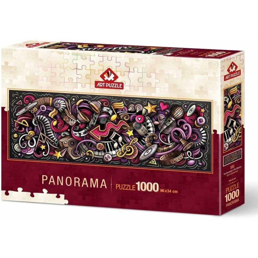 ART PUZZLE Puzzle Panoramapuzzle Elemente des Rhythmus 1000 Teile, Puzzleteile