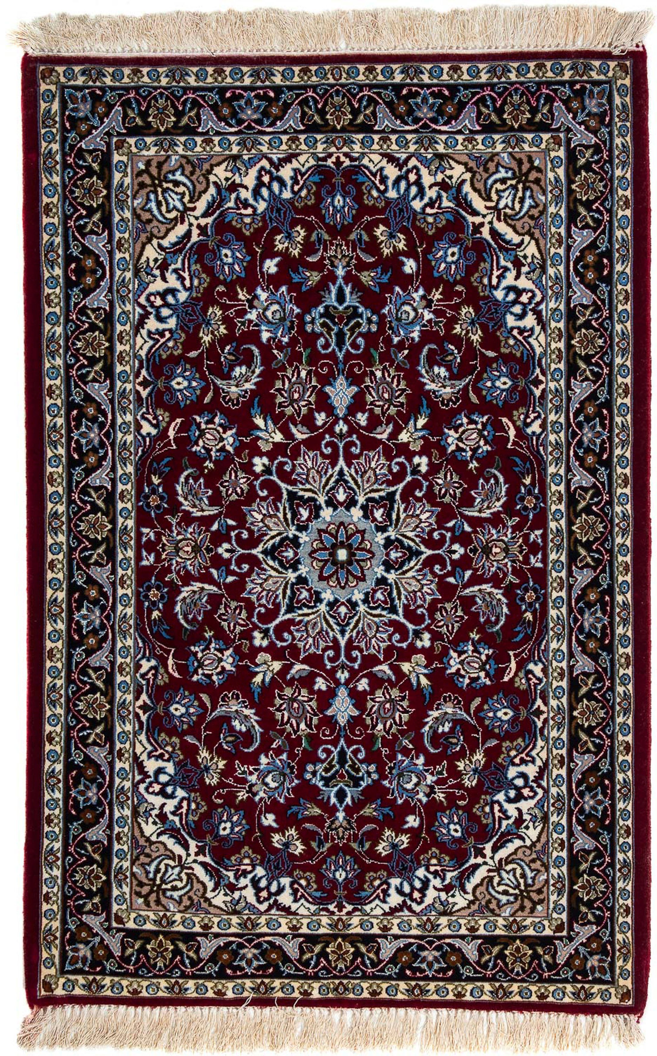 Höhe: Orientteppich mm, Premium - Isfahan Perser Einzelstück rechteckig, 108 Wohnzimmer, mit Handgeknüpft, x dunkelrot, Zertifikat - - - cm 70 morgenland, 6