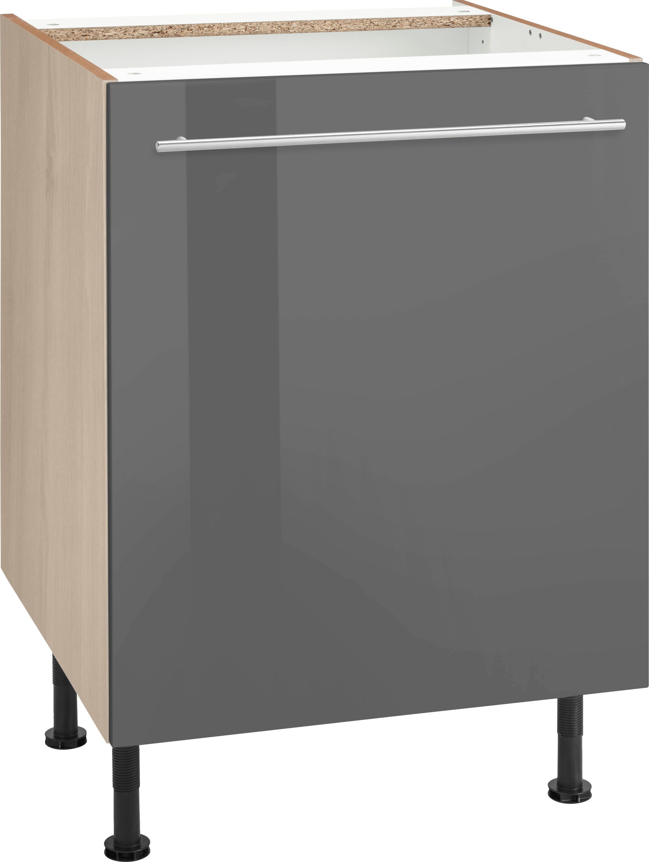 OPTIFIT Unterschrank Bern 60 cm breit, mit 1 Tür mit höhenverstellbaren Füßen, mit Metallgriff