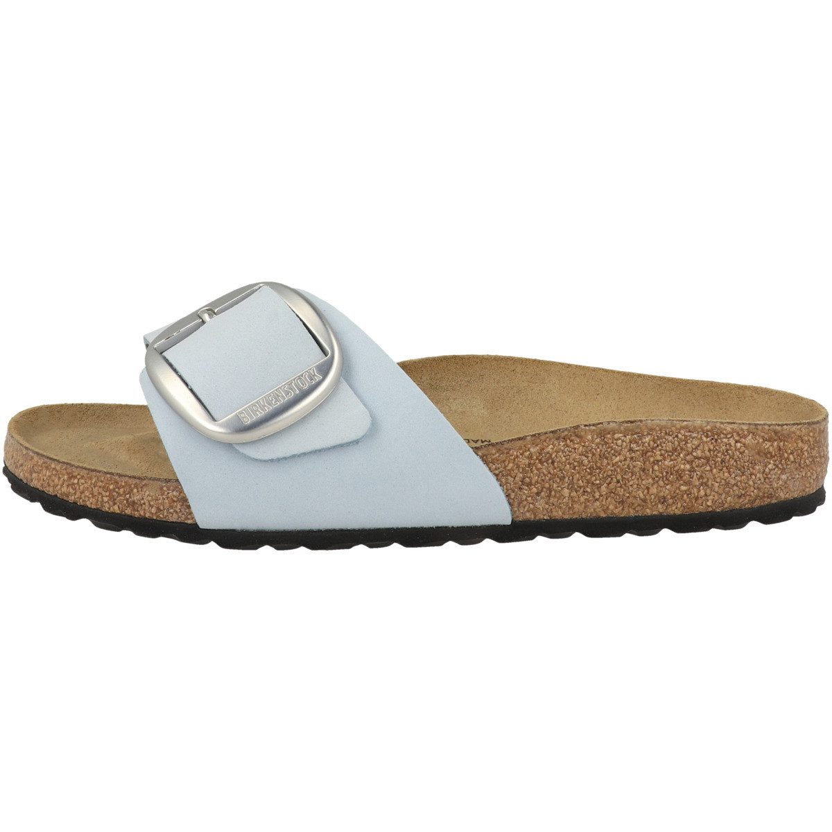 Birkenstock Madrid Big Buckle Nubukleder schmal Damen Pantolette Hausschuhe, Sandaletten, Mules, Pantoffeln, Slipper