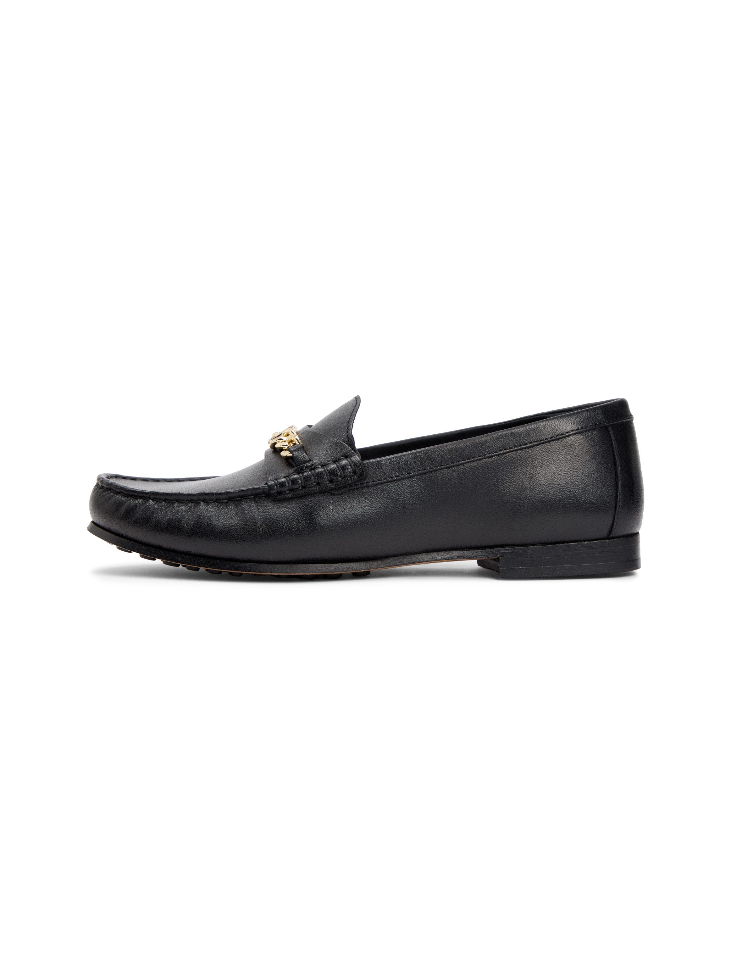 Tommy Hilfiger TH CHAIN LEATHER LOAFER Loafer Businesschuh, Slipper, Schlupfschuh mit goldfarbener Zierkette – Bild 5 von 5