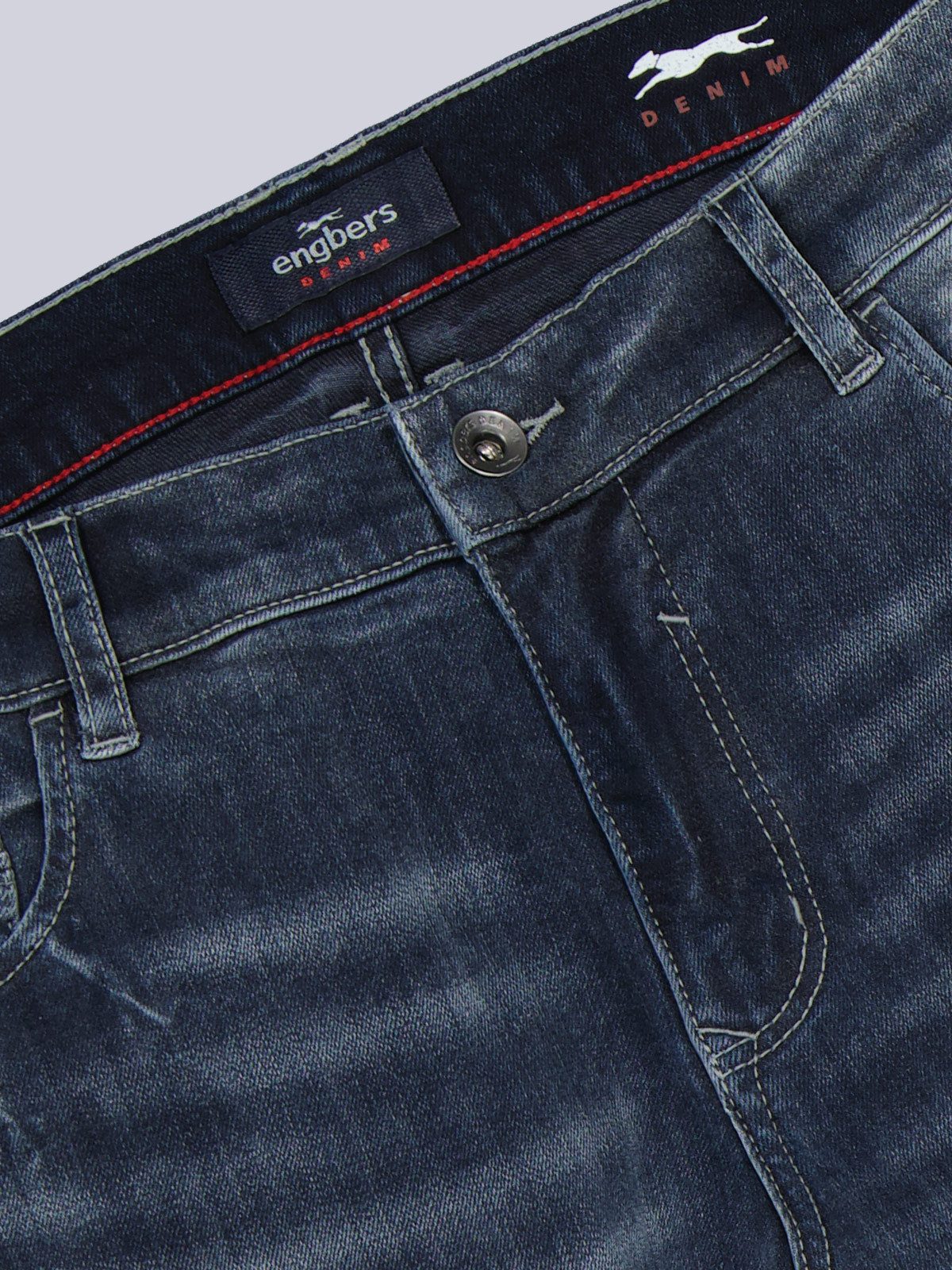 Engbers Stretch-Jeans Herren Jeans 5-Pocket Superstretch, Indigoblau