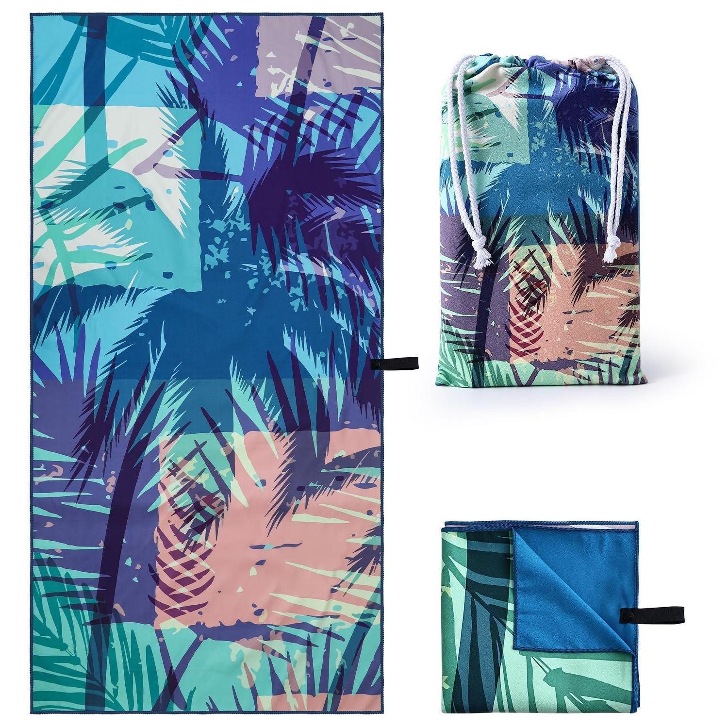 LuxusKollektion Strandtücher Mikrofaser Strandtuch XXL Leopardenmuster 200x100cm, (1-St)
