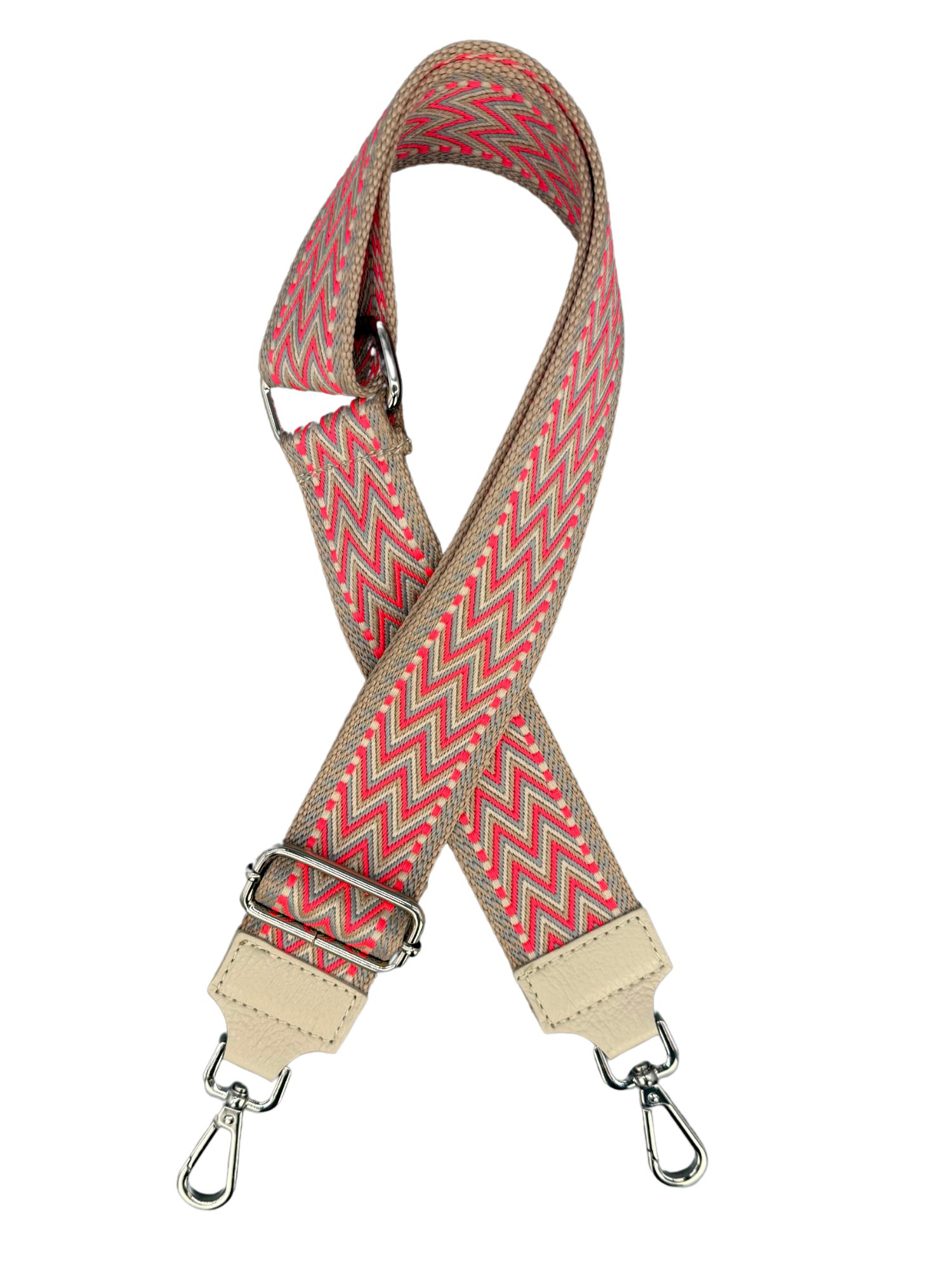 Adel Bags Schulterriemen Taschengurt Beige, Verstellbarer Taschenriemen, 5cm Breit hergestellt in Italien