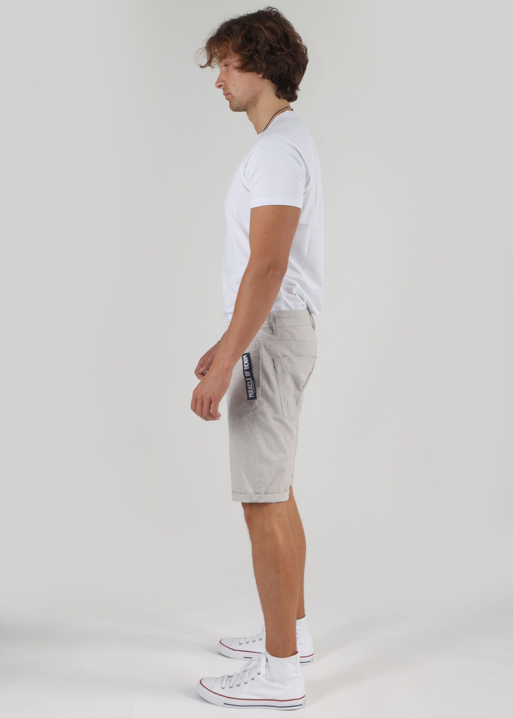 Pocket Thomas Miracle Style Grey Denim 5 Shorts Light of Stripe im Shorts