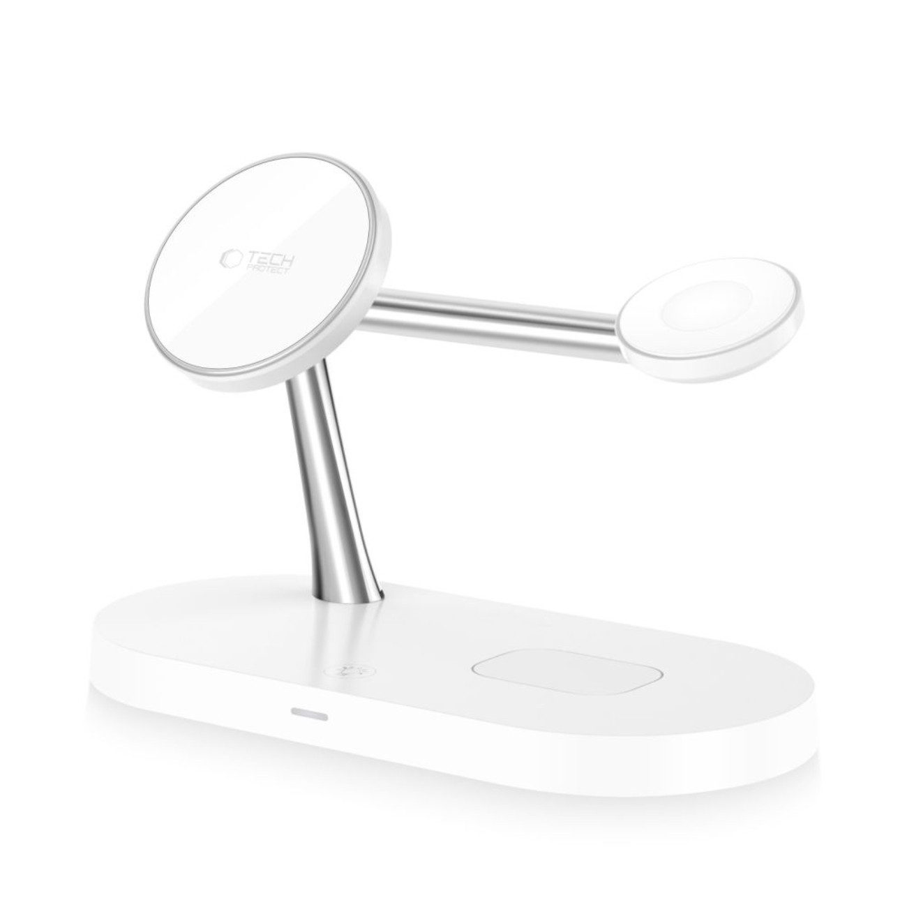 TECH PROTECT A12 Induktions-Ladegerät (2000 mA, Ladegerät mit USB-C/USB-C-Kabel (100 cm), 3in1 MagSafe Ladegerät mit LED-Touchsteuerung)