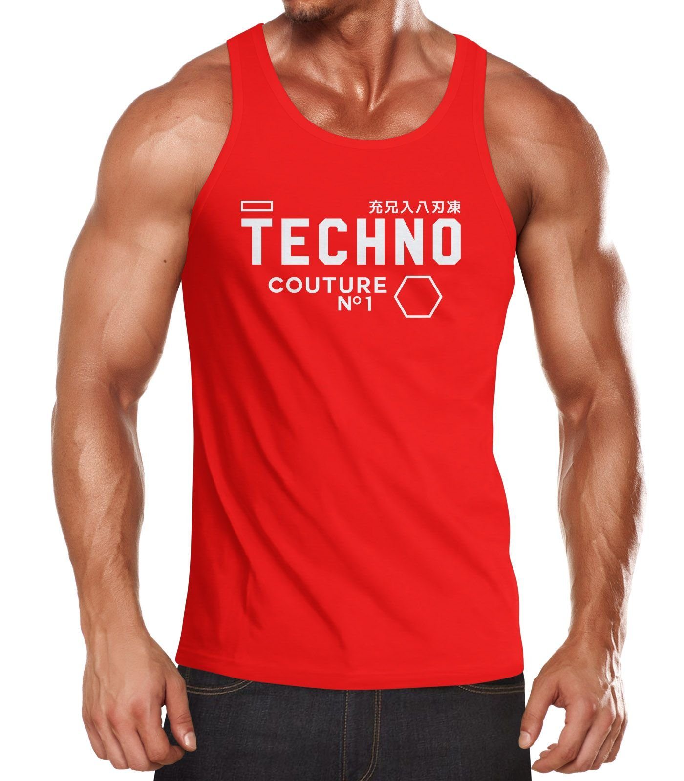 Neverless Tanktop Techno Tank-Top Herren Muskelshirt günstig online kaufen