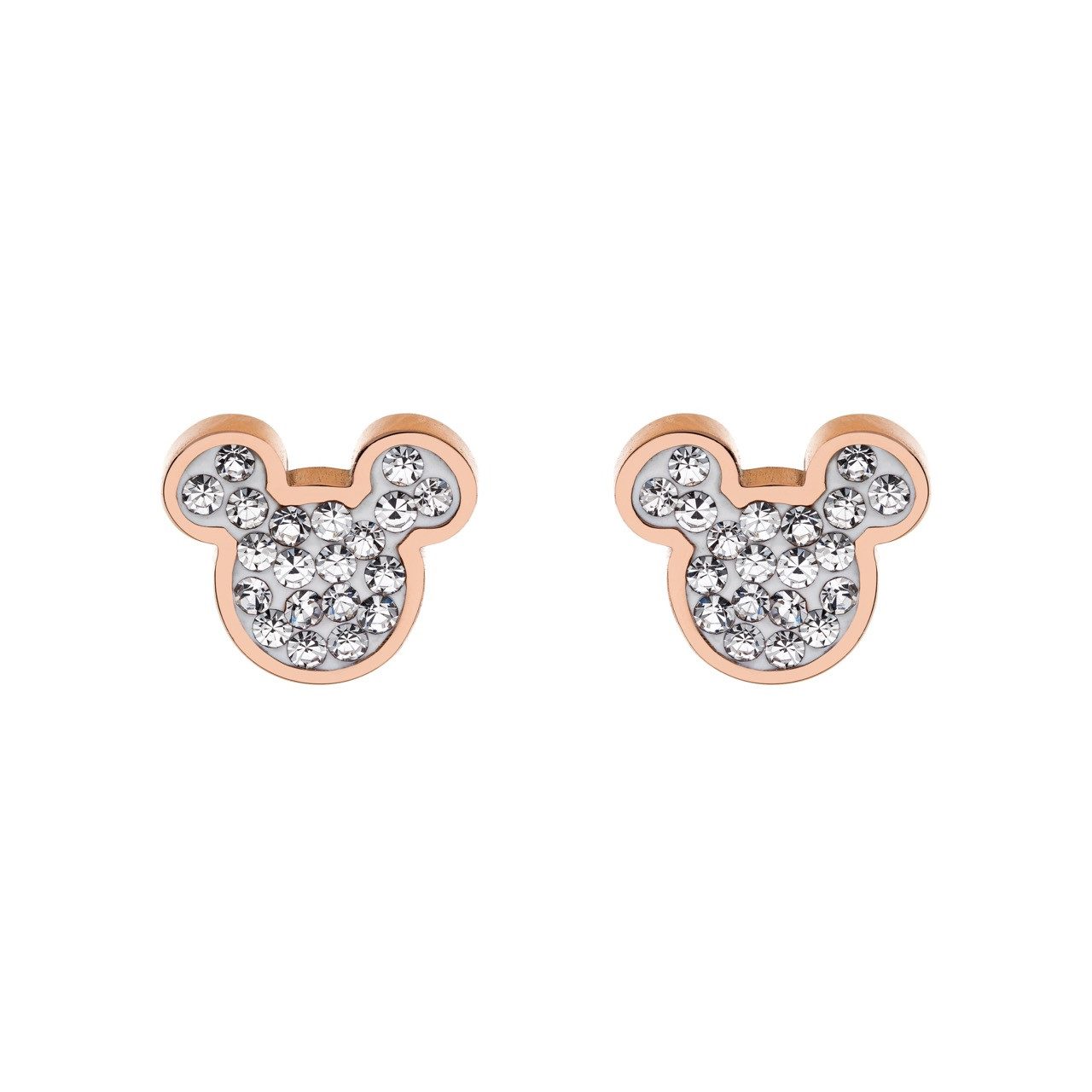 Disney Серьги-гвоздики-Set Disney Mickey Mouse Kinderohrringe Edelstahl weiße Farbsteine