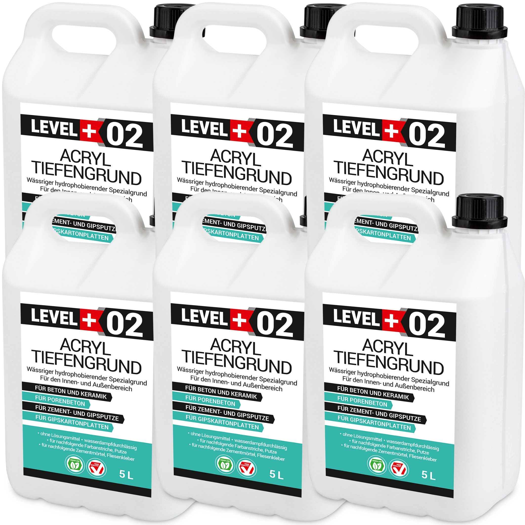 Level+ Tiefengrund LEVEL+ Acryl Tiefengrund Grundierung Zement Gipsputz L+02 - 30L