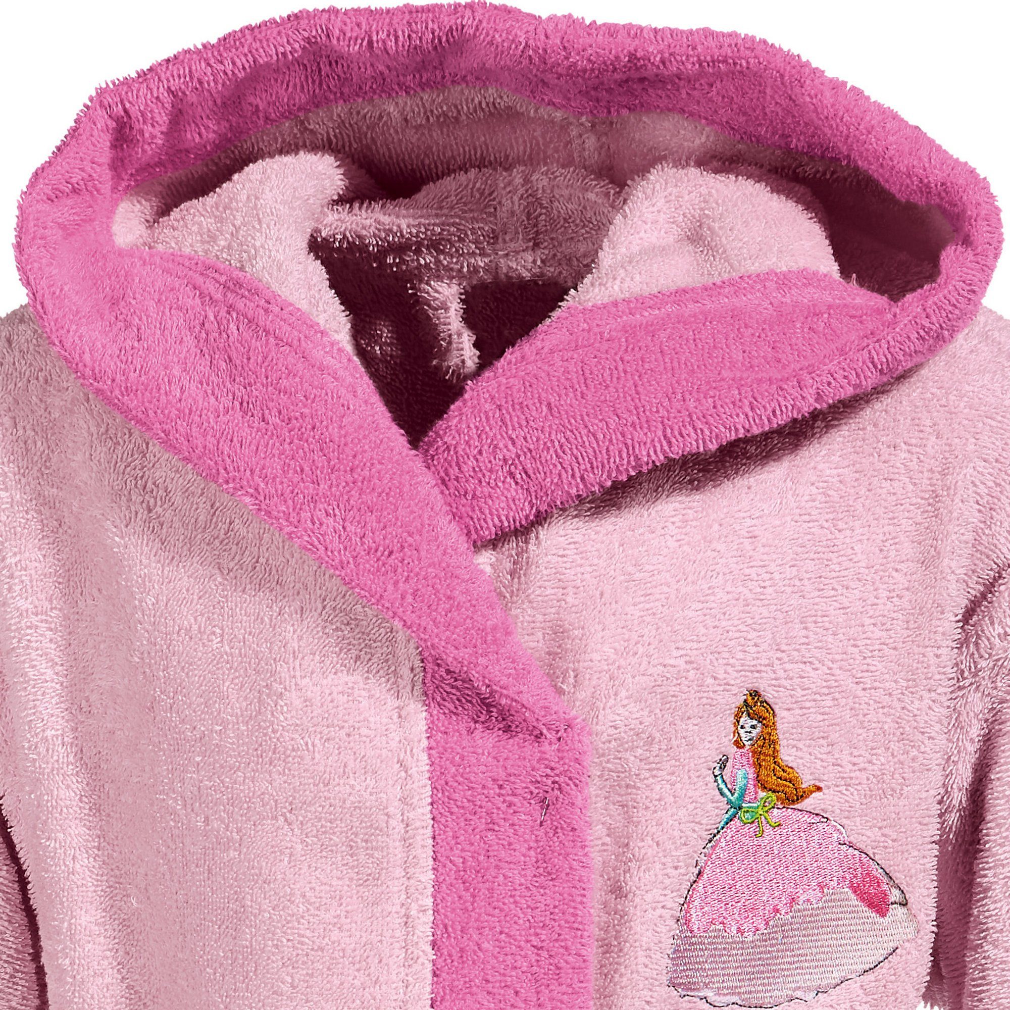 Erwin Müller Kinderbademantel Kinder-Bademantel mit Kapuze, Rückenlänge: 65 cm, Frottier, mit Kapuze/mit Aufsatztasche:, default, Walk-Frottier Uni/Motiv: Prinz – Bild 4 von 5