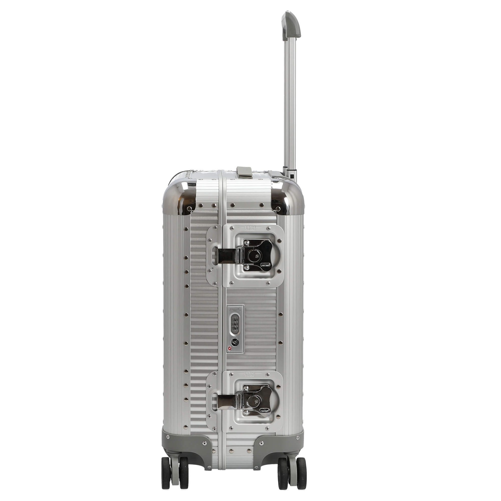 FPM Koffer Milano Bank S aluminum Spinner 55 M - 4-Rollen-Kabinentrolley 53 cm, 4 Rollen Rollen