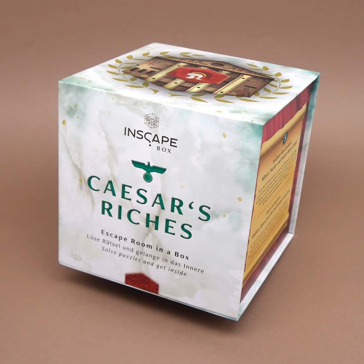 ROMBOL Denkspiele Spiel CAESARS RICHES - schwierige Cluebox, Knobelspiel, Holzspiel