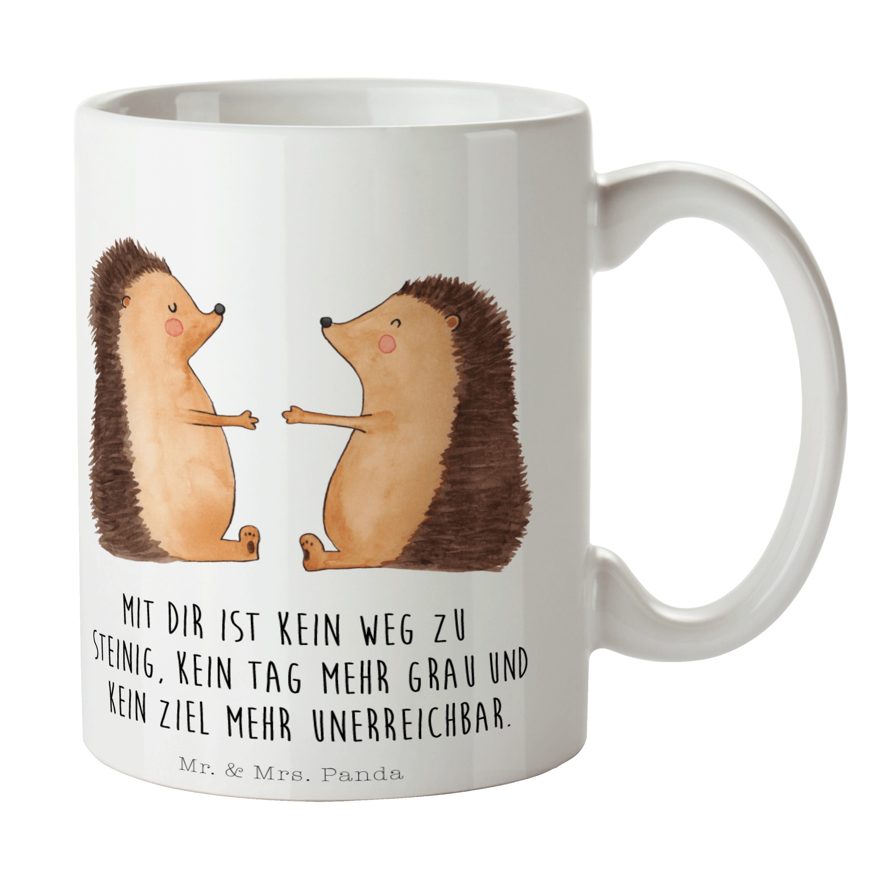 T, - Igel Mr. Tasse Panda Keramik Liebe & Mrs. Sprüche, - Hocheitstag, Geschenk, Tasse Hochzeit, Weiß