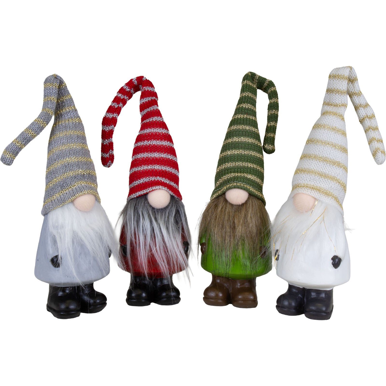 Christmas Paradise Wichtel Gnom 4er Set 23cm(31cm) (Dekofigur, 4 St., Weihnachtsdeko), 4 Designs, mit unterschiedlichen Zipfelmützen