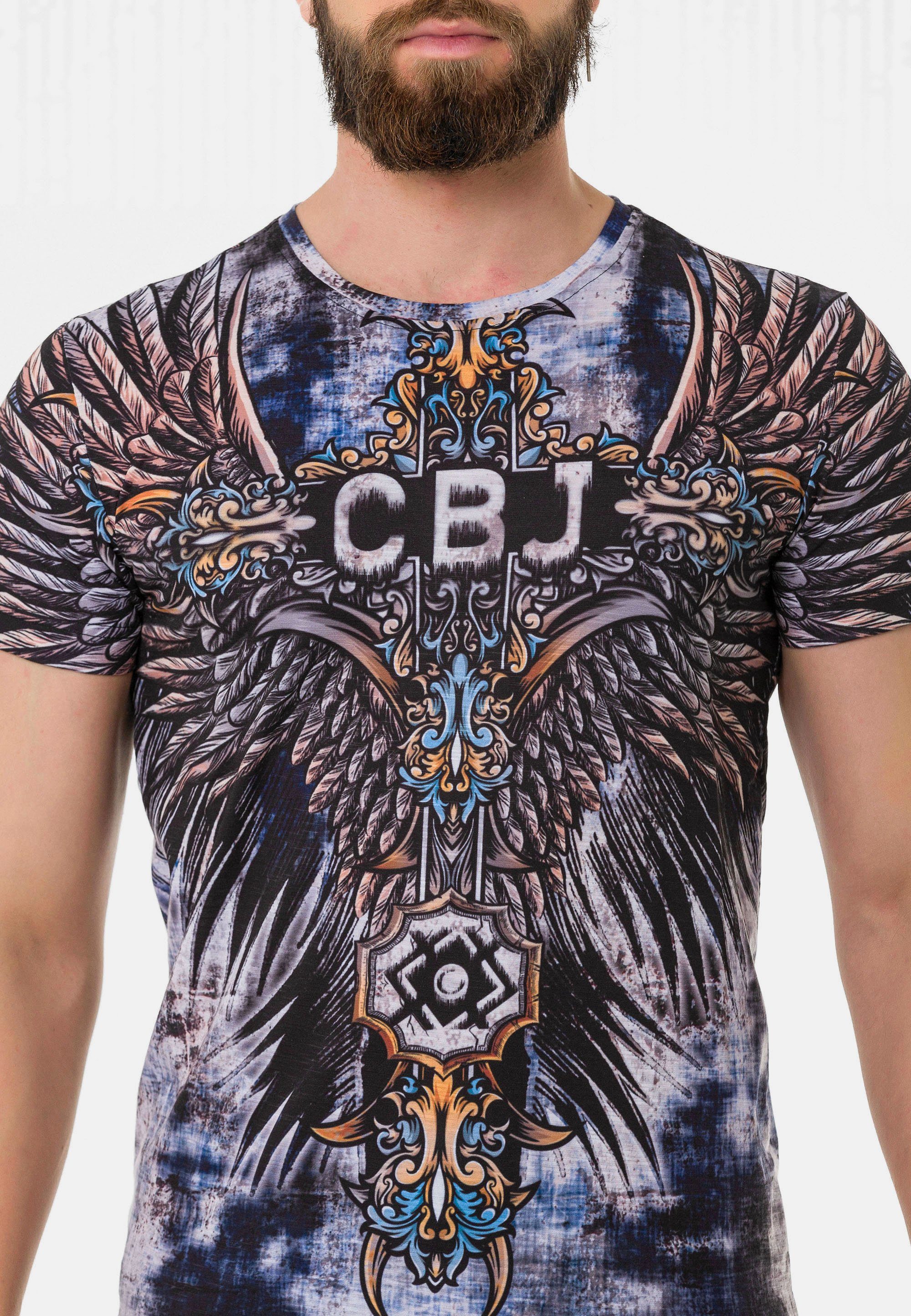 Cipo & Baxx T-Shirt mit coolen Markenprints