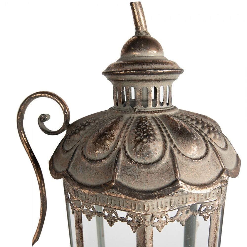 Clayre & Eef Wandleuchte Lampe Wandleuchte Shabby Chic Bronze Kupfer Glas Antik Wandlampe, ohne Leuchtmittel, Wandlampe, Wandleuchte