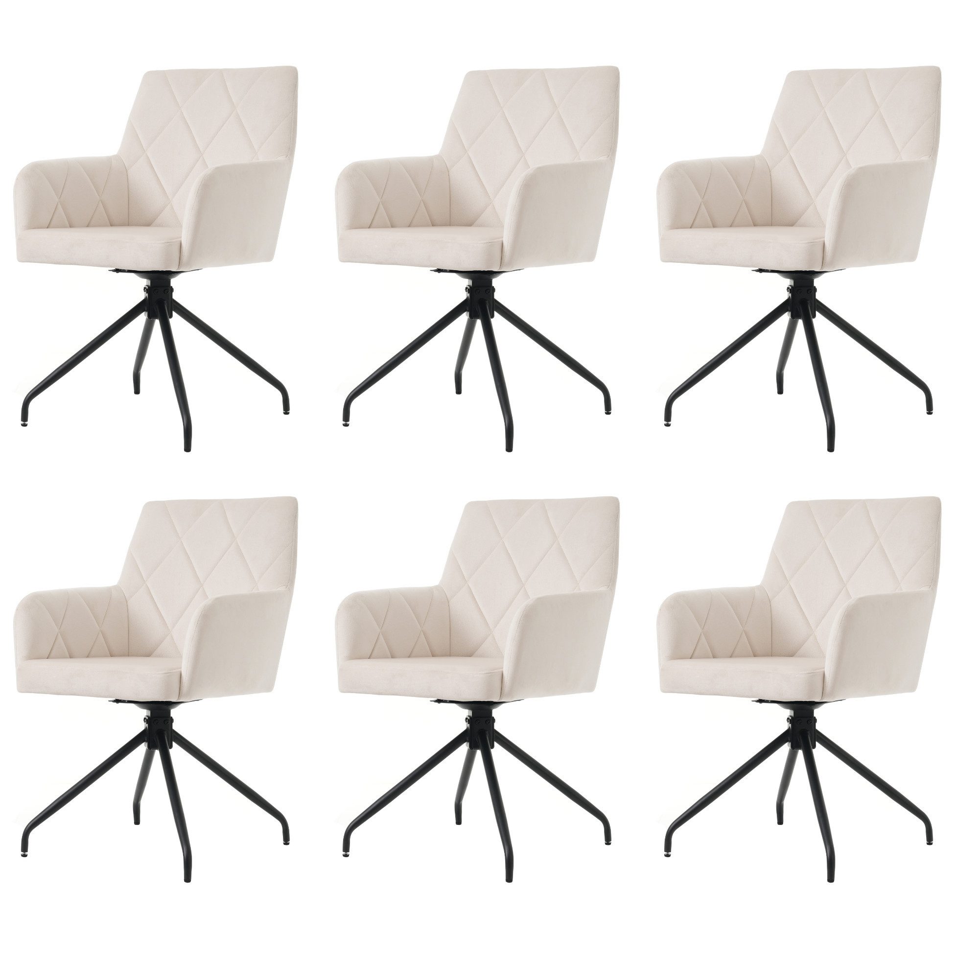 Flieks Esszimmerstuhl (360° drehbar, Set, 6 günstig online kaufen