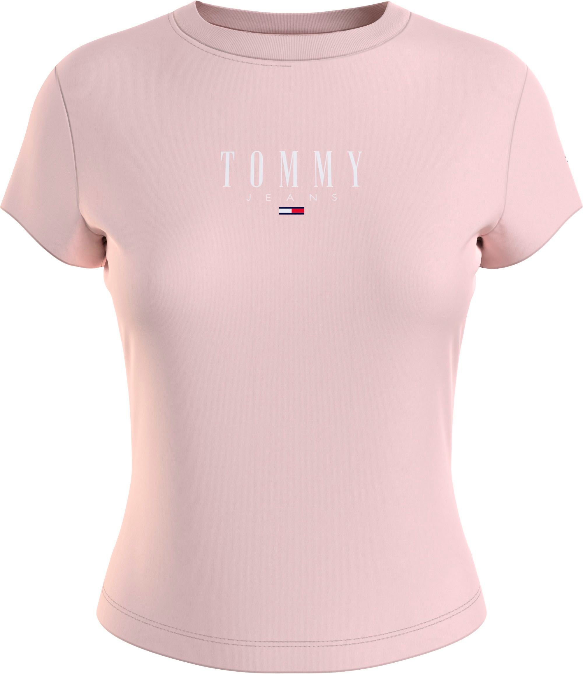 preisvergleich Tommy Jeans T-Shirt Logostickerei Faint-Pink TJW und LOGO ESSENTIAL BBY Logodruck 2 mit