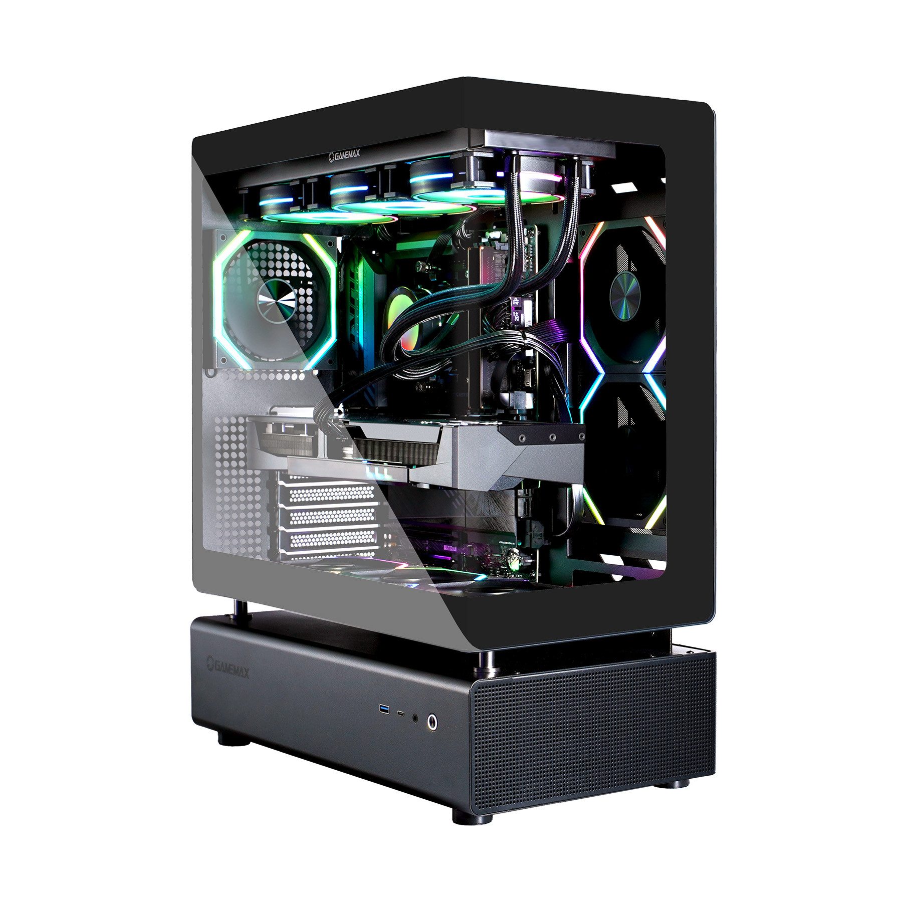 GAMEMAX N80 BK 8047 AMD Ryzen 7 9700X 32GB DDR5 1TB SSD RX 9070 XT Gaming-PC (AMD Ryzen 7 9700X, RX 9070 XT, 32 GB RAM, 1000 GB SSD, Wasserkühlung, Windows 11, DDR5 RAM, Wasserkühlung)