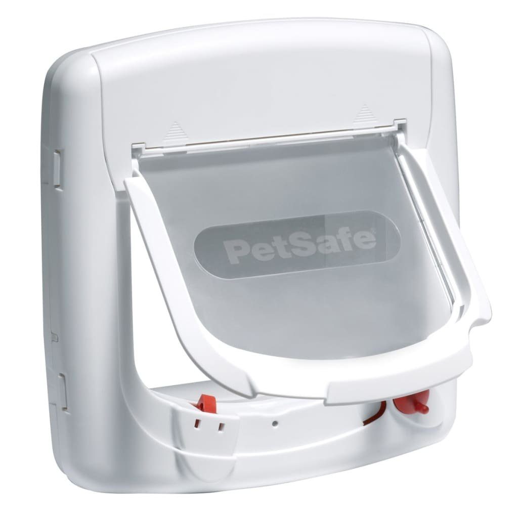 PetSafe Haustierklappe Katzenklappe 4-Wege Magnetisch Deluxe 400 Weiß