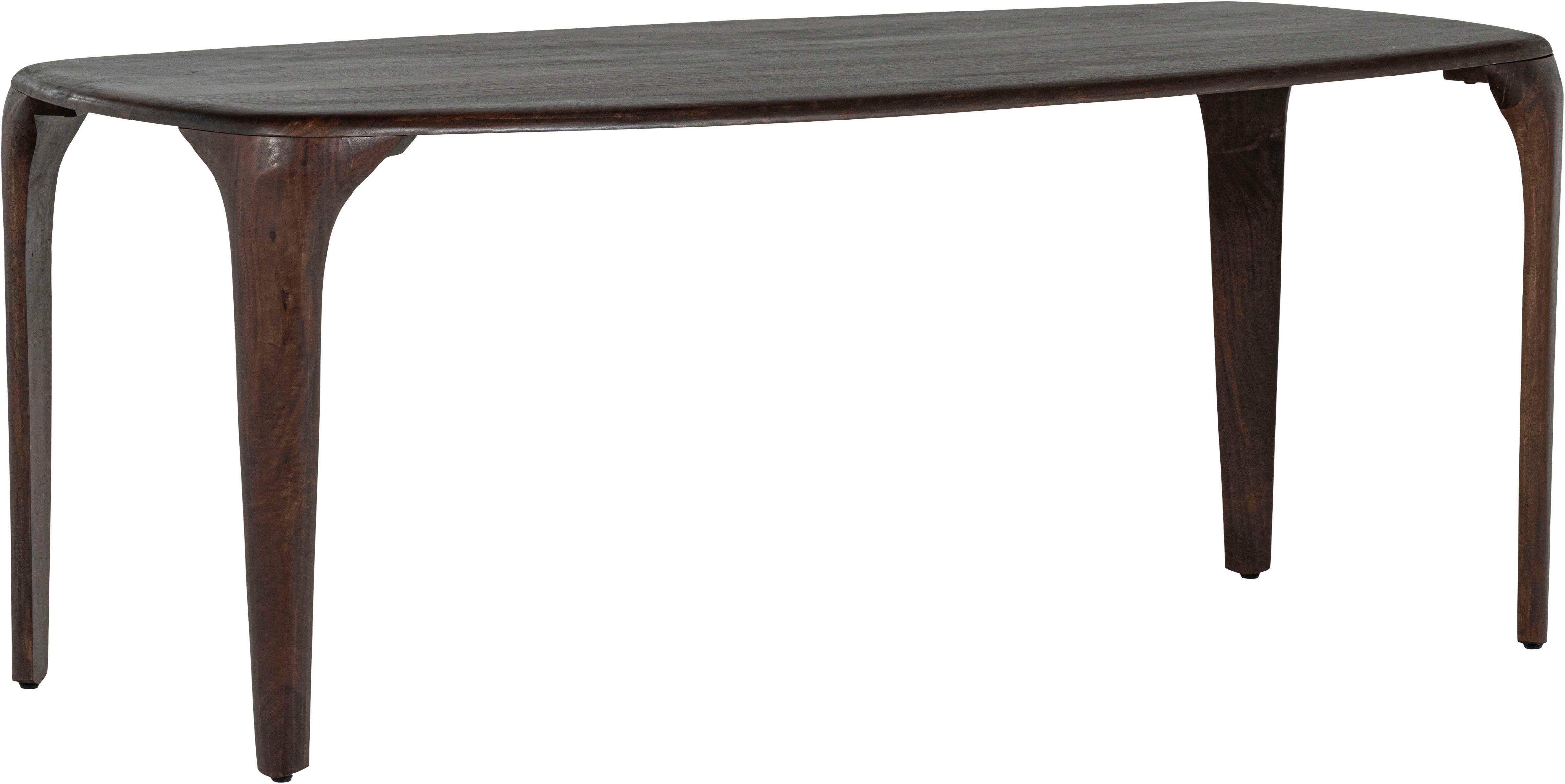 WOOOD Esstisch Fiore mit Massivmangoholz und organischem Form B 190 x T 95 x H 76 cm, Tragkraft 60–80 kg, einfach zu montieren, sichtbare Maserung