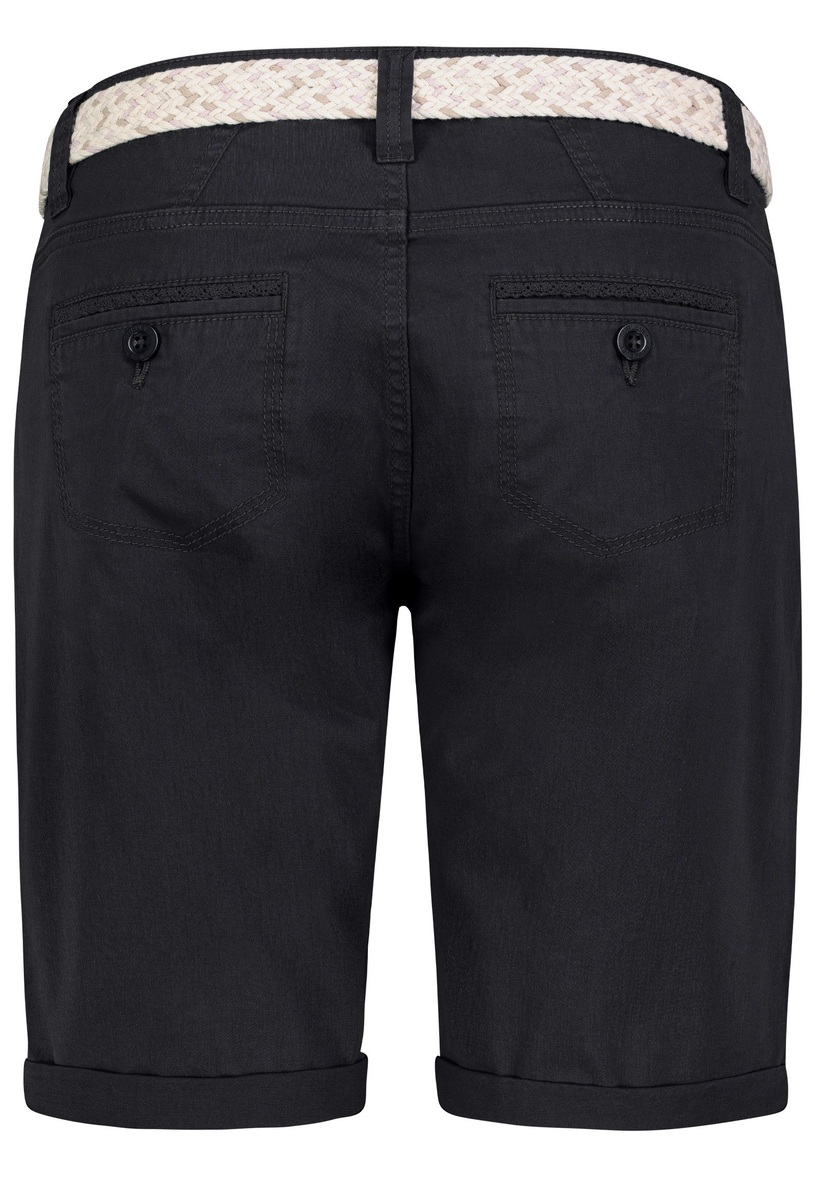 SUBLEVEL Bermudas Damen Stretch-Twill-Shorts mit Flechtgürtel Kurze Hose aus Baumwolle, bequem, inkl. Gürtel
