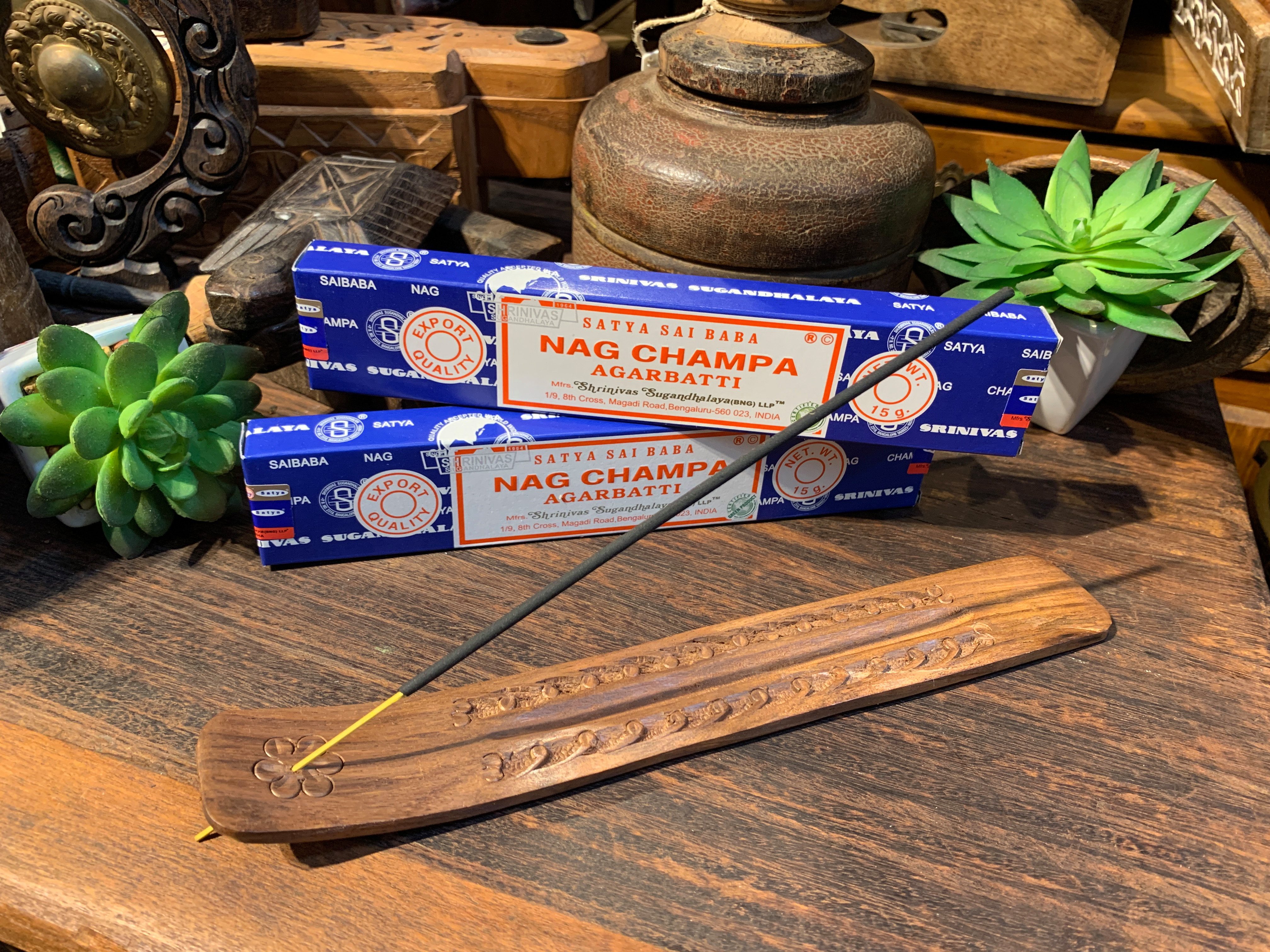 Satya Incense Räucherstäbchen Nag Champa Räucherstäbchen (3x 15g) (3er Set, 3-St., 3x Stäbchen Nag Champa), Raumduft, Nag Champa, Räucherstäbchen, Incense, sticks, Agarbatti
