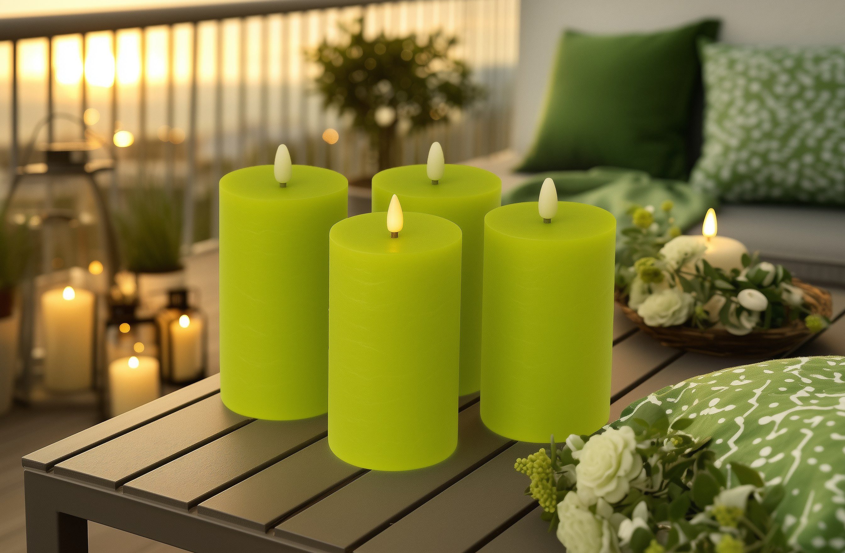 Fachhandel Plus LED-Kerze LED Kerzen mit Timer, Stumpenkerze 15x7,5 cm, LED günstig online kaufen