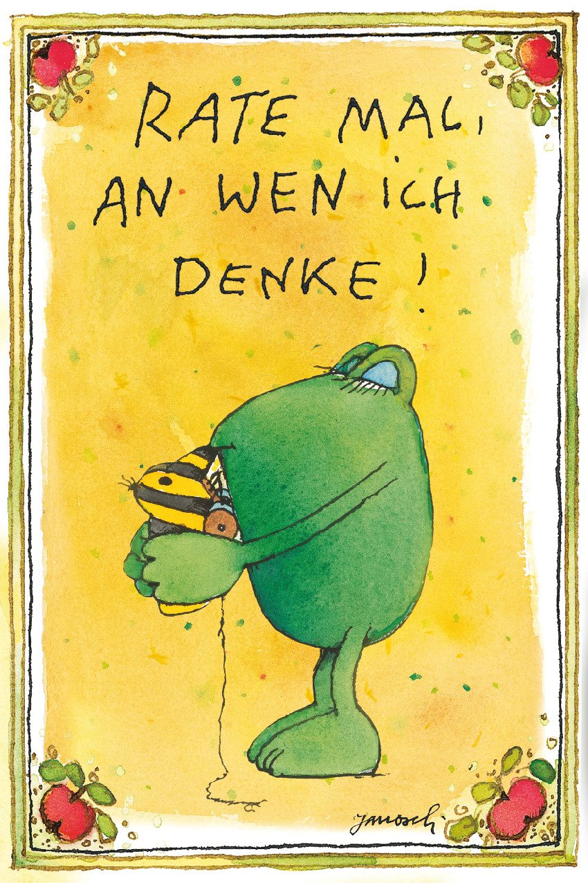 LuckyLinde Wanddekoobjekt Der Froch und die Tigerente - Rate mal… (1 St), Exklusive JANOSCH Kindermotive, Stahlschild