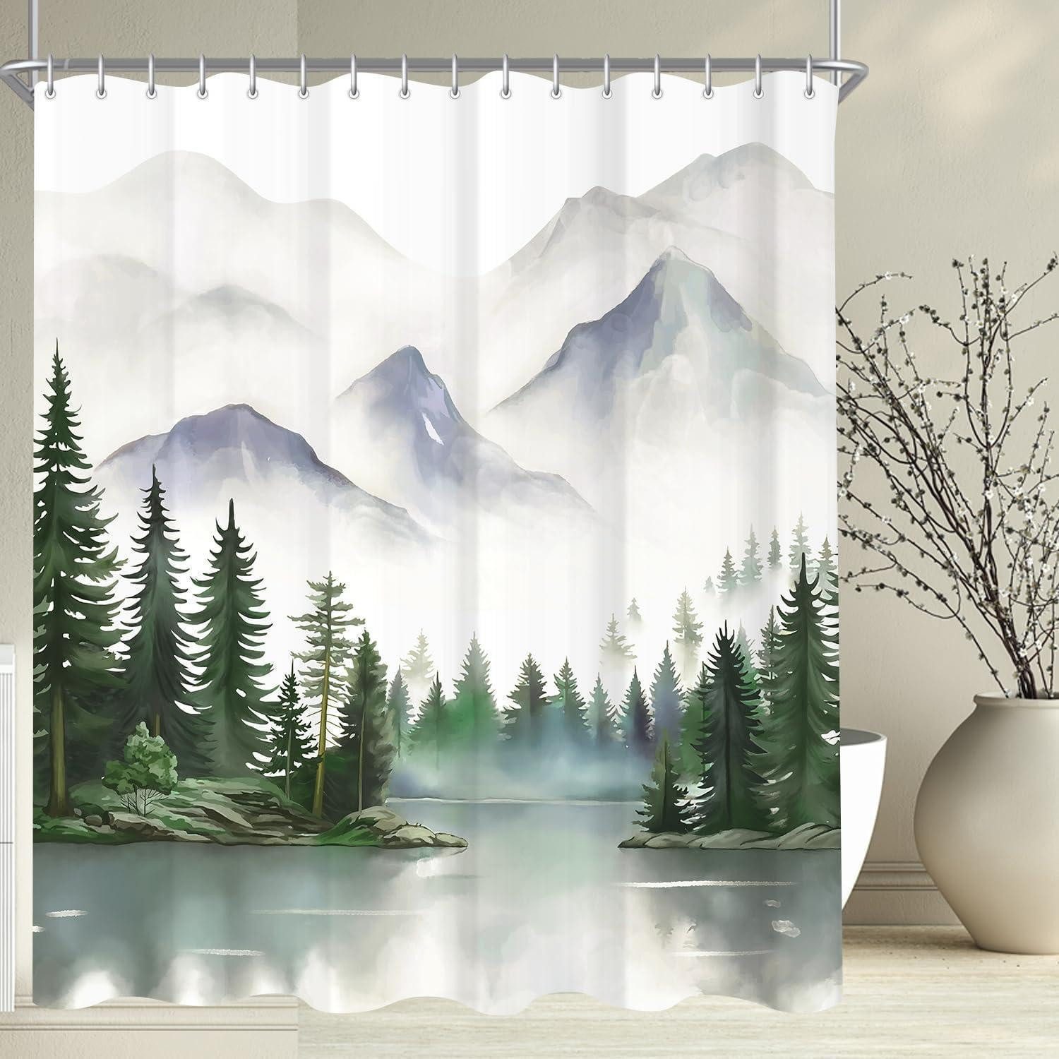 LuxusKollektion Duschvorhang Duschvorhang 240x200cm Stoff Landschaft Wolke 240 x 200 cm
