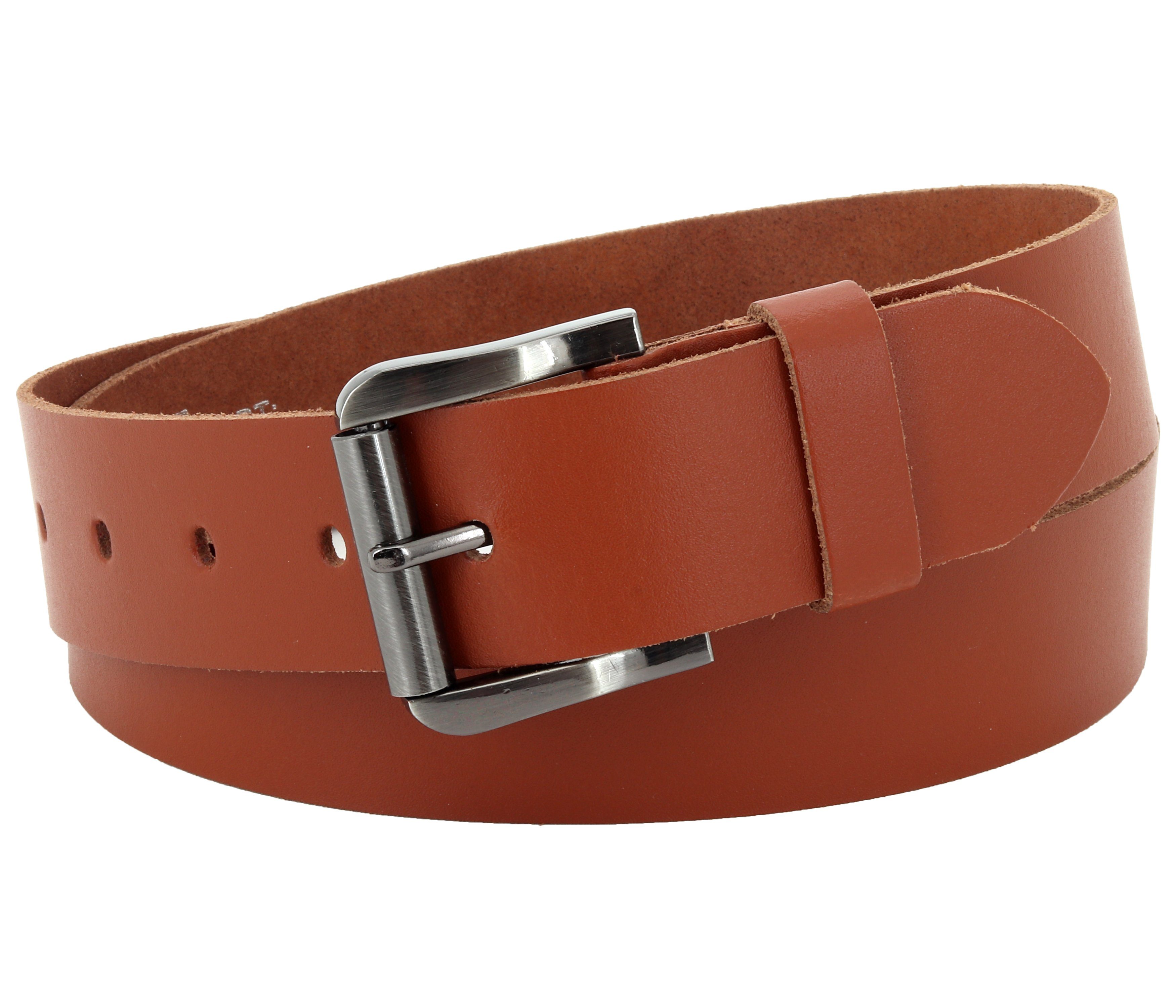 Ledergürtel OM536-SL-Cognac