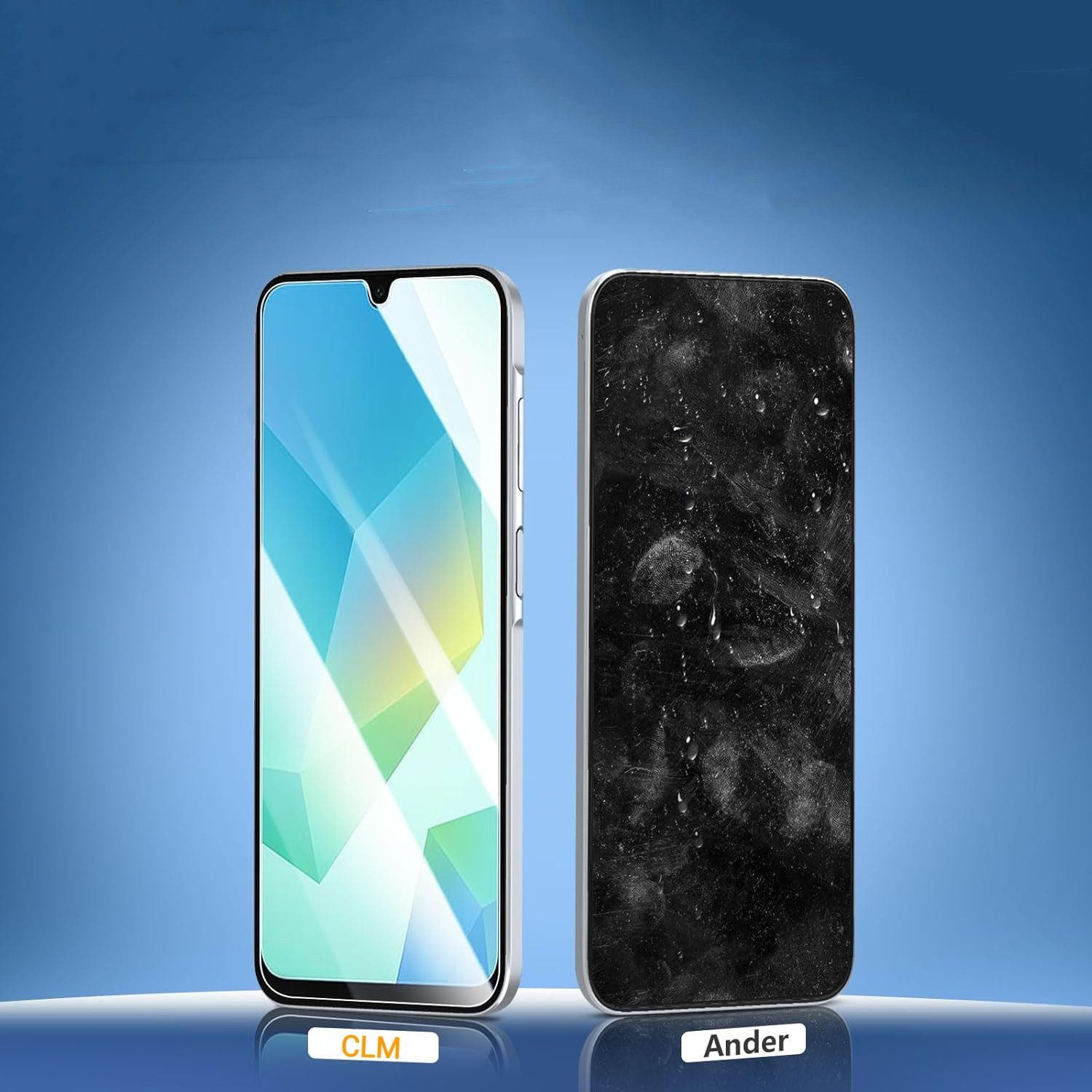 CLM-Tech Displayschutzglas 2X für Samsung Galaxy A17 5G, Panzerfolie 2X Kameraschutz 4er Set Kameraglas Panzerglas 9H Glas Folie, 4 Stück, Anti-Fingerabdruck un – Bild 4 von 5